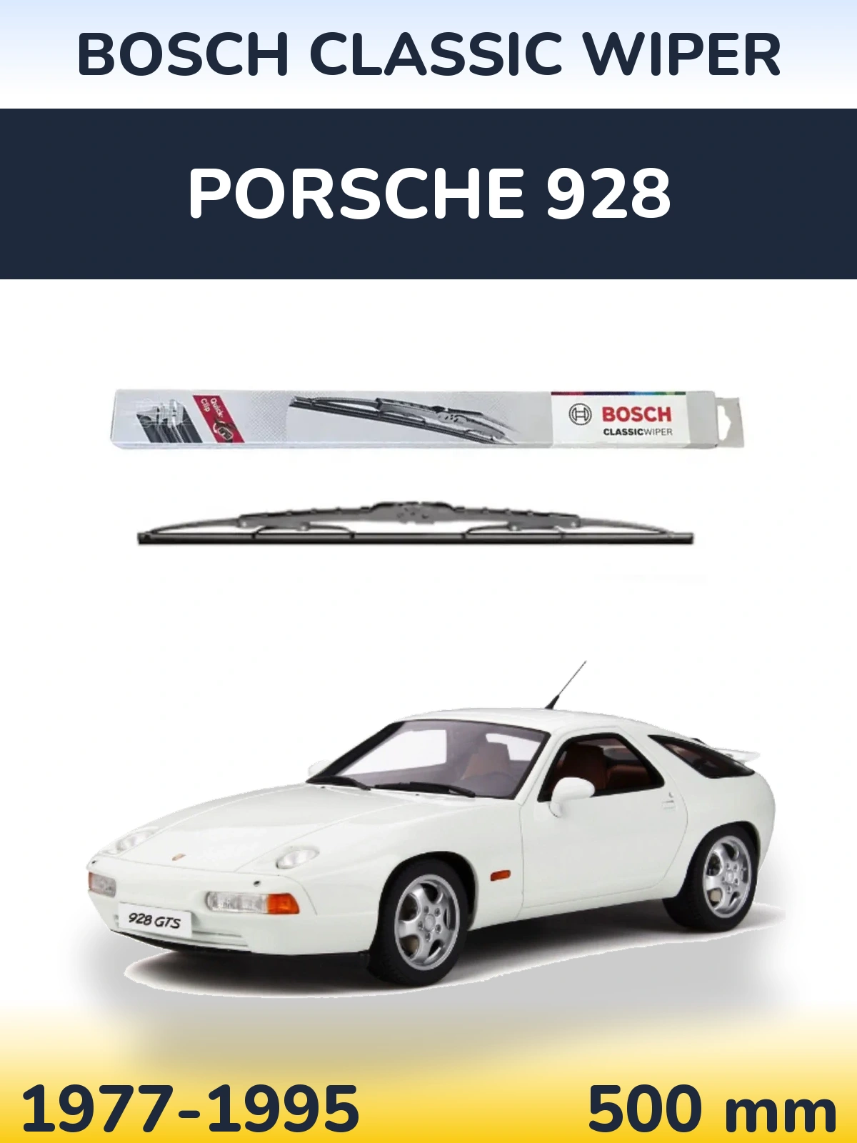 Задня щітка BOSCH Classic Wiper 500 мм для Porsche 928 1977-1995