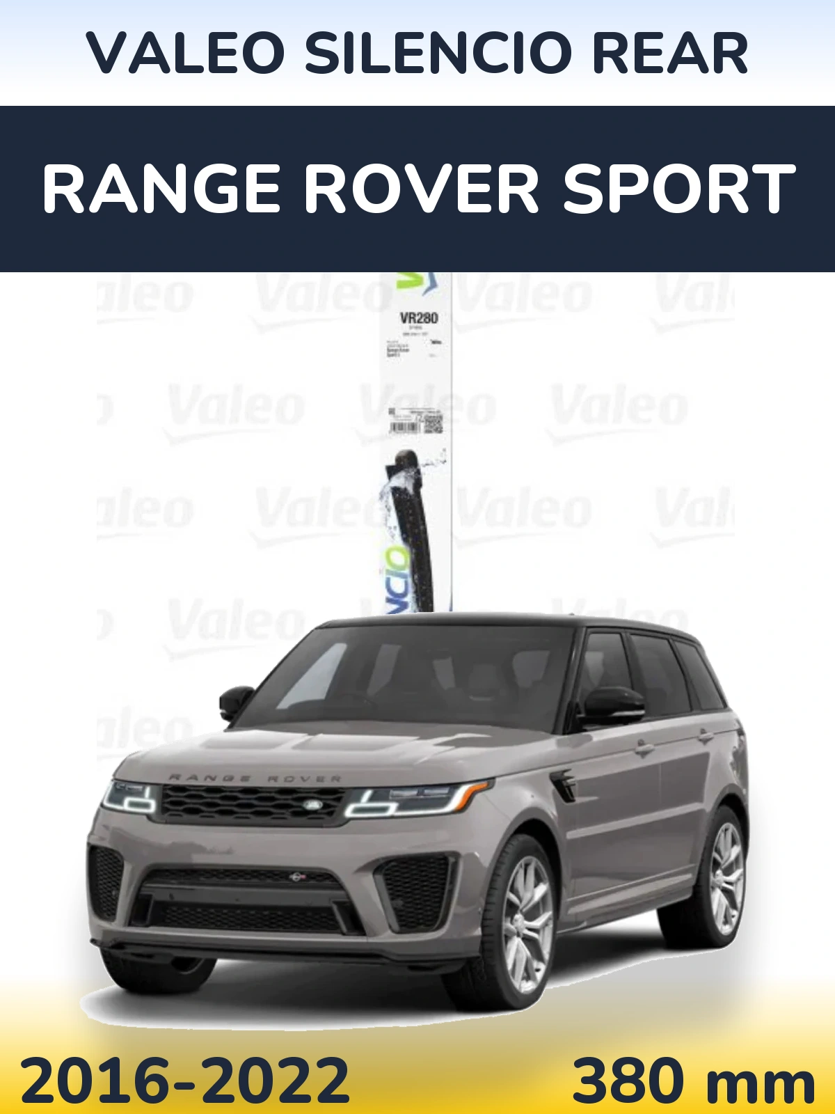 Rear wiper blade Valeo Silencio Rear 380 mm for Range Rover Sport 2016-2022