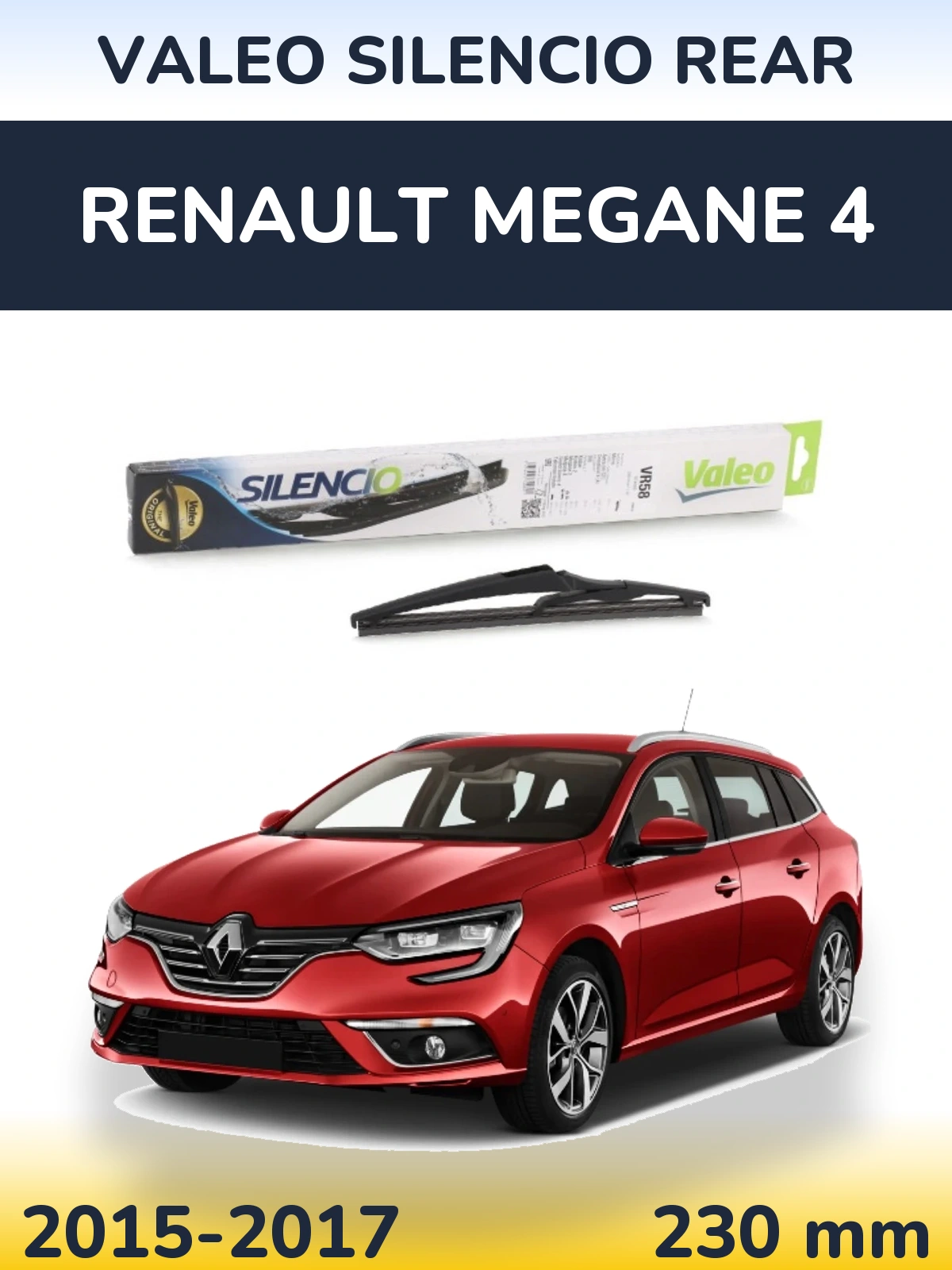 Задня щітка Valeo Silencio Rear 240 мм для Renault Megane 4 2015-2017
