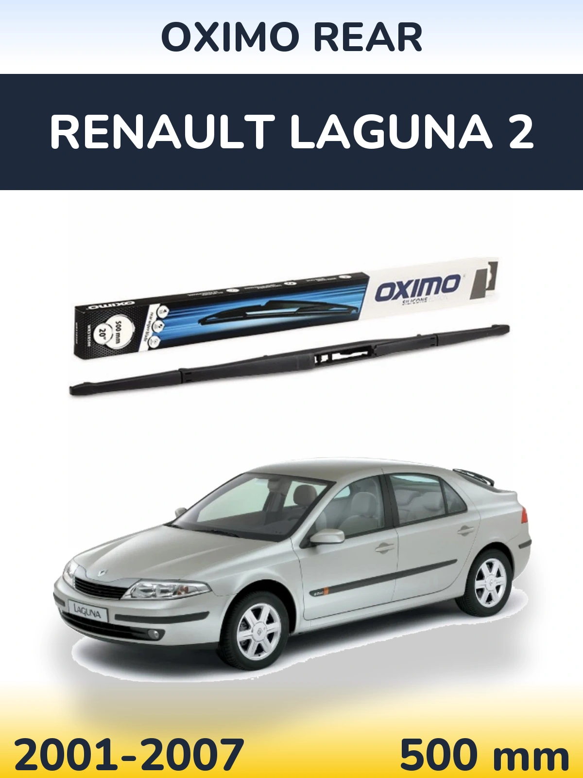 Rear wiper blade Oximo Rear 500 mm for Renault Laguna 2 2001-2007