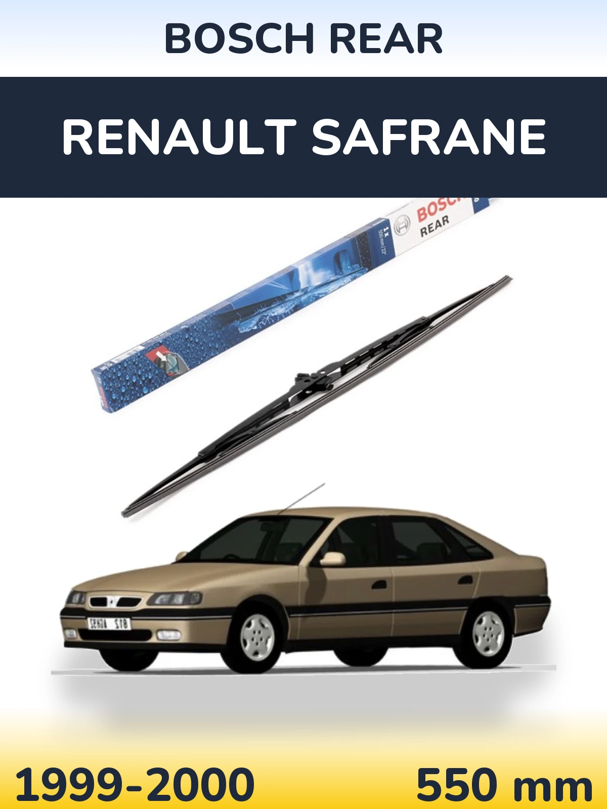 Задний дворник BOSCH Rear 550 мм для Renault Safrane 1999-2000