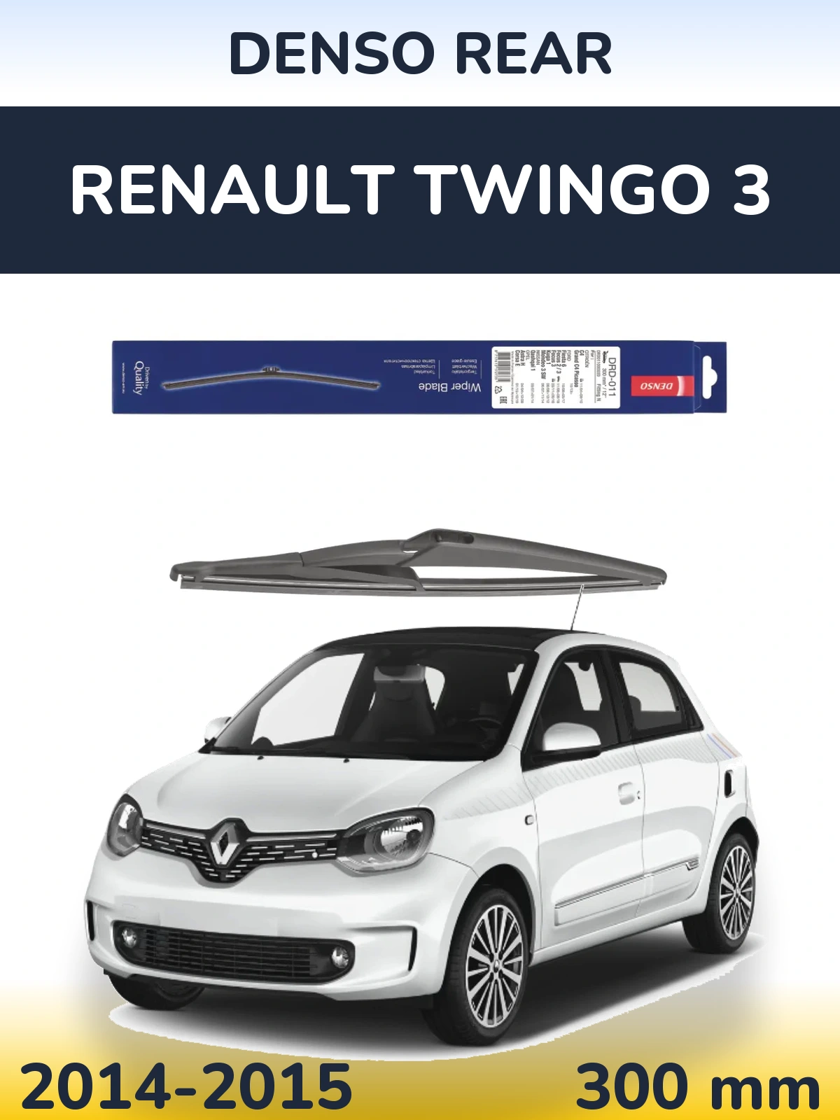 Rear wiper blade Denso Rear 300 mm for Renault Twingo 3 2014-2015