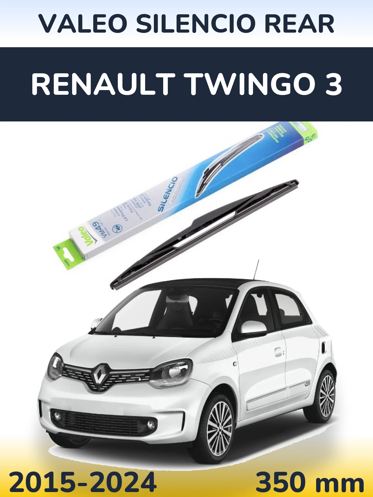 Rear wiper blade Valeo Silencio Rear 350 mm for Renault Twingo 3 2015-2024