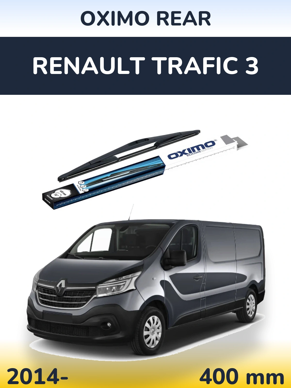Rear wiper blade Oximo Rear 400 mm for Renault Trafic 3 2014-2026