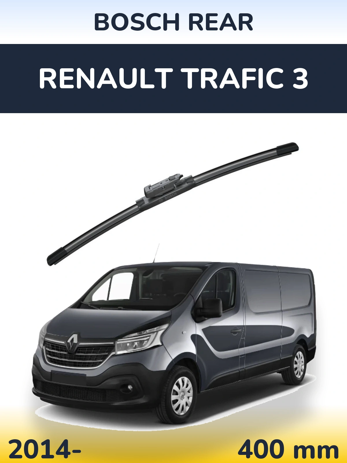 Rear wiper blade BOSCH Rear 400 mm for Renault Trafic 3 2014-2026