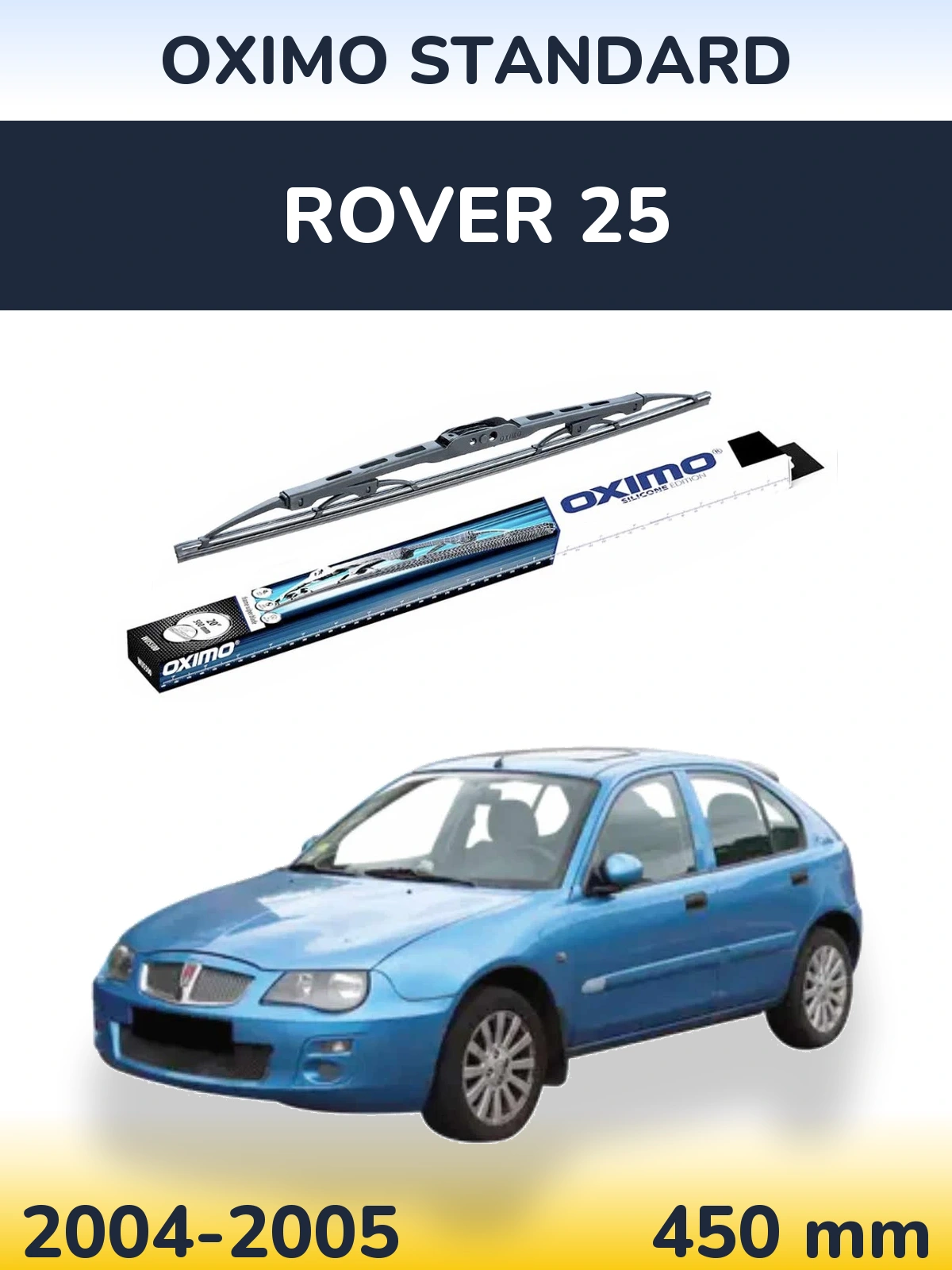 Rear wiper blade Oximo Standard 450 mm for Rover 25 2004-2005