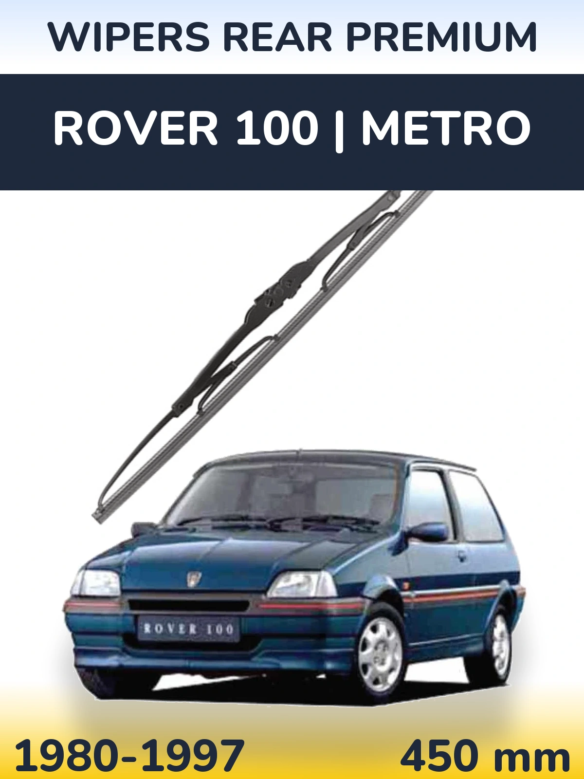 Rear wiper blade WIPERS REAR PREMIUM 450 mm for Rover 100 | Metro 1980-1997