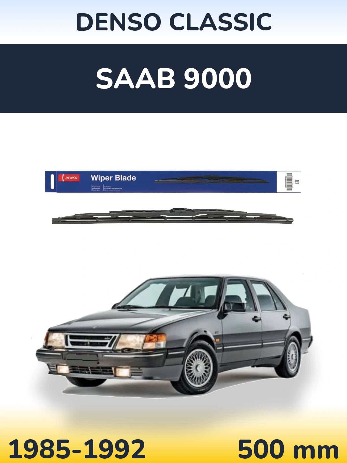 Задня щітка Denso Classic 500 мм для SAAB 9000 1985-1992