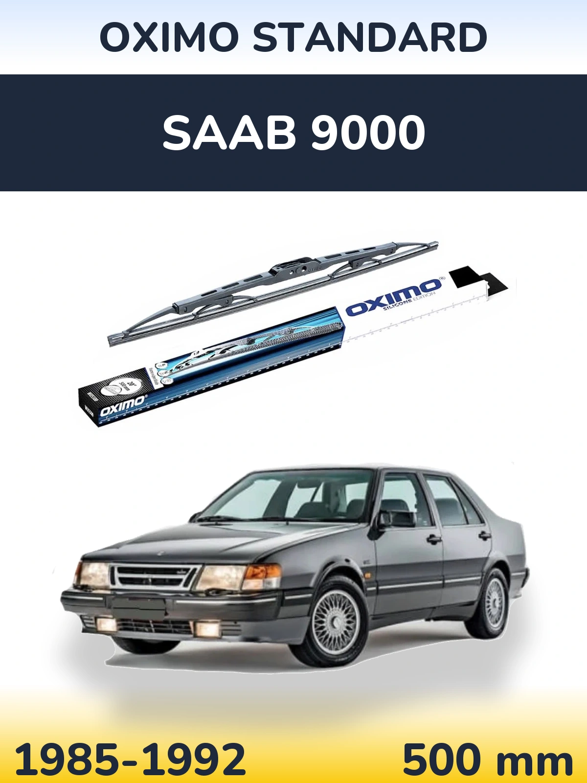 Rear wiper blade Oximo Standard 500 mm for SAAB 9000 1985-1992