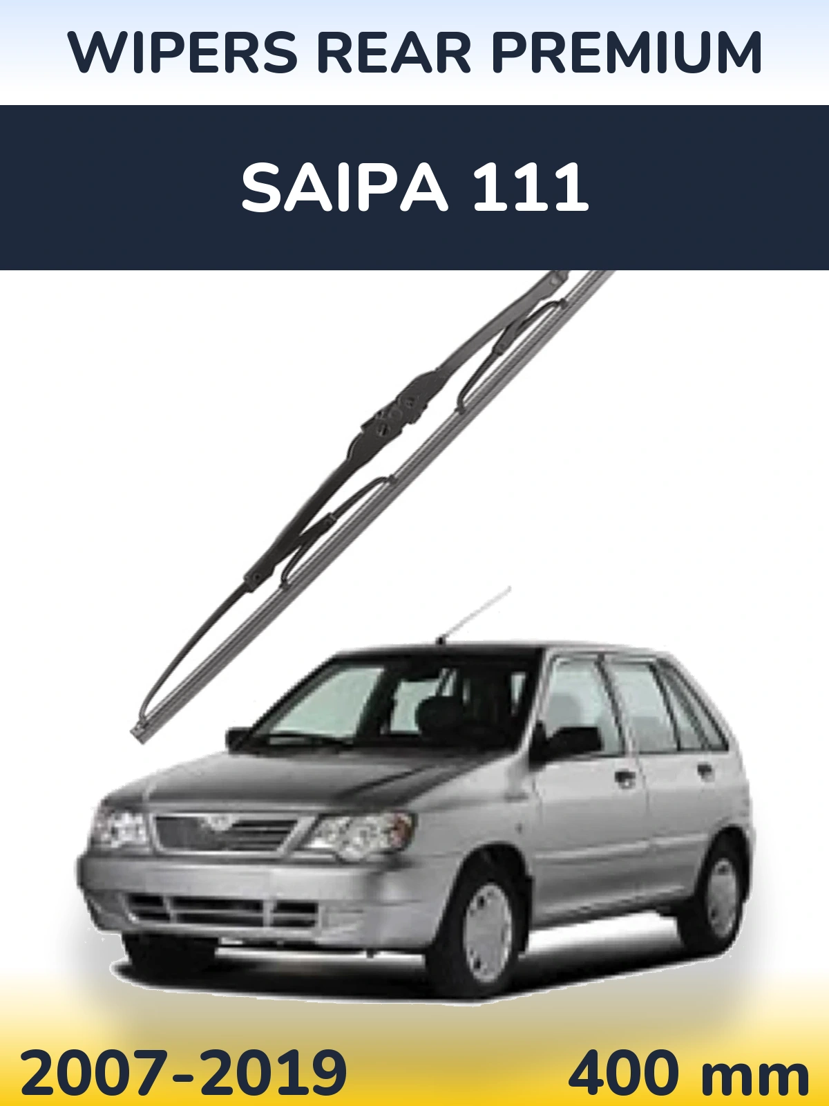 Rear wiper blade WIPERS REAR PREMIUM 400 mm for Saipa 111 2007-2019