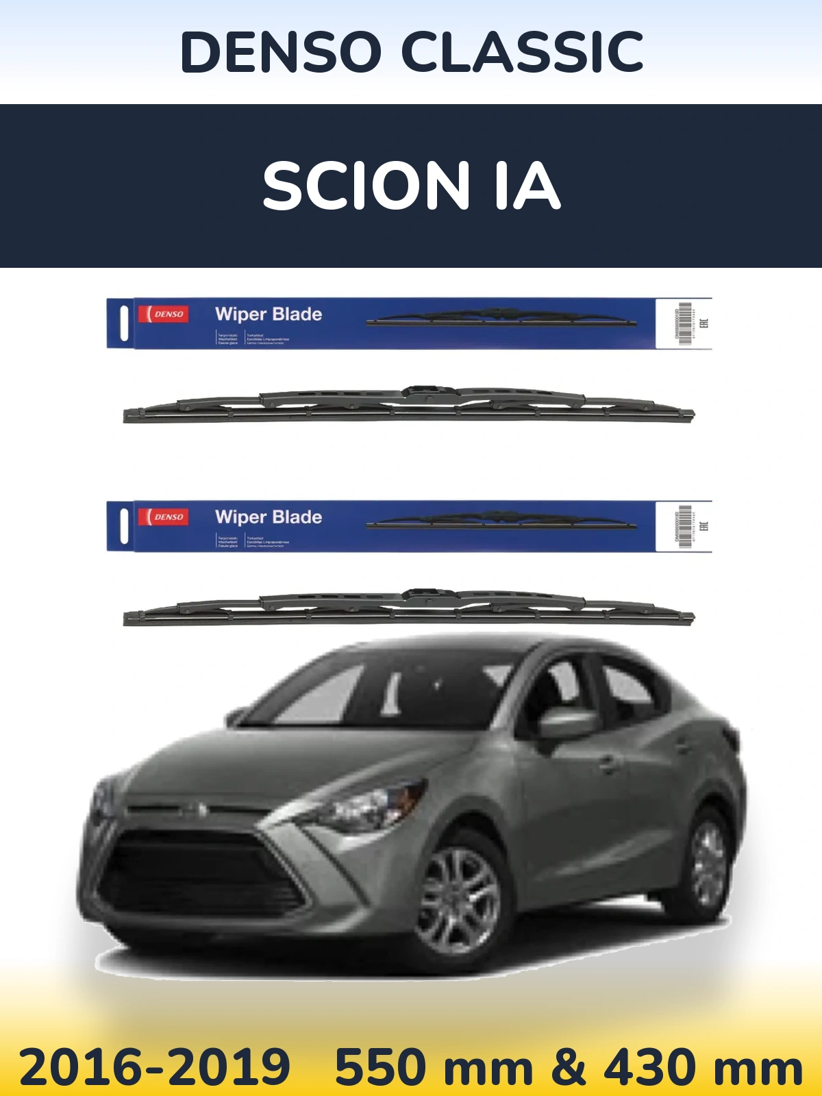 Комплект передніх щіток Denso Classic 550 & 430 мм для Scion iA 2016-2019