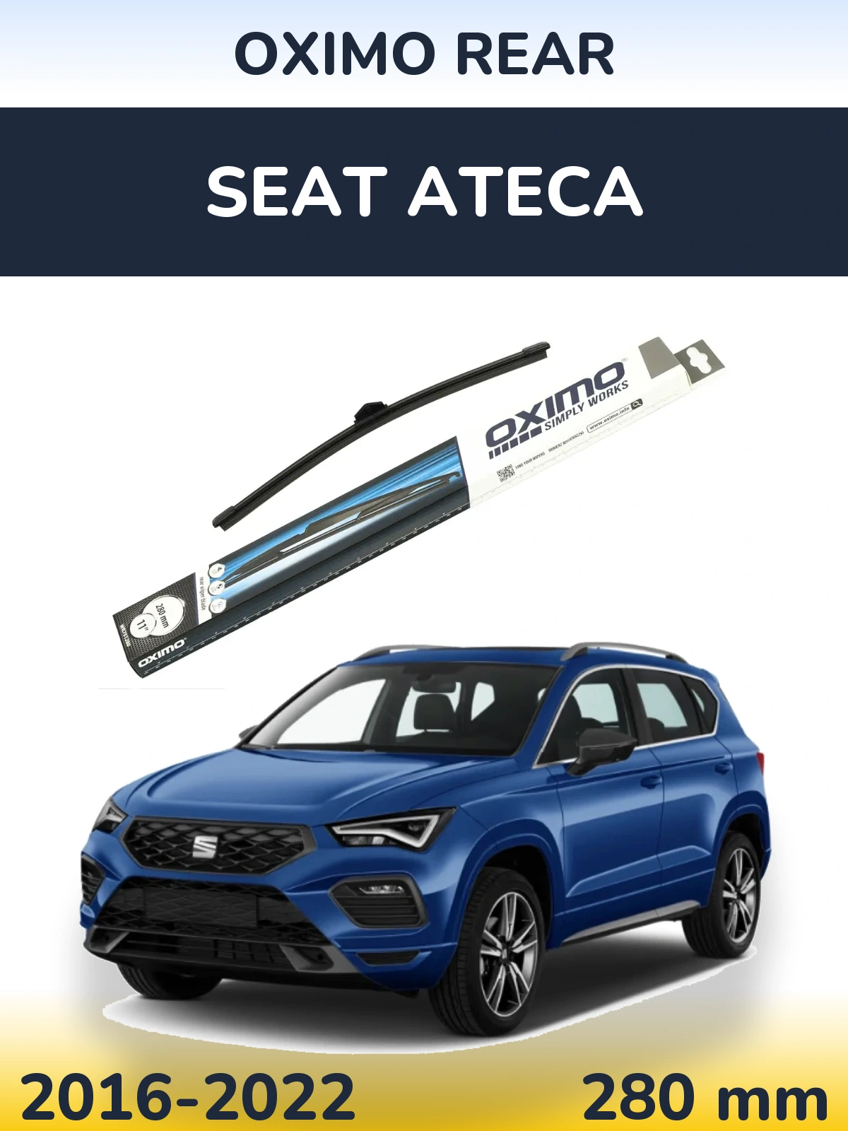Задний дворник Oximo Rear 280 мм для SEAT Ateca 2016-2022