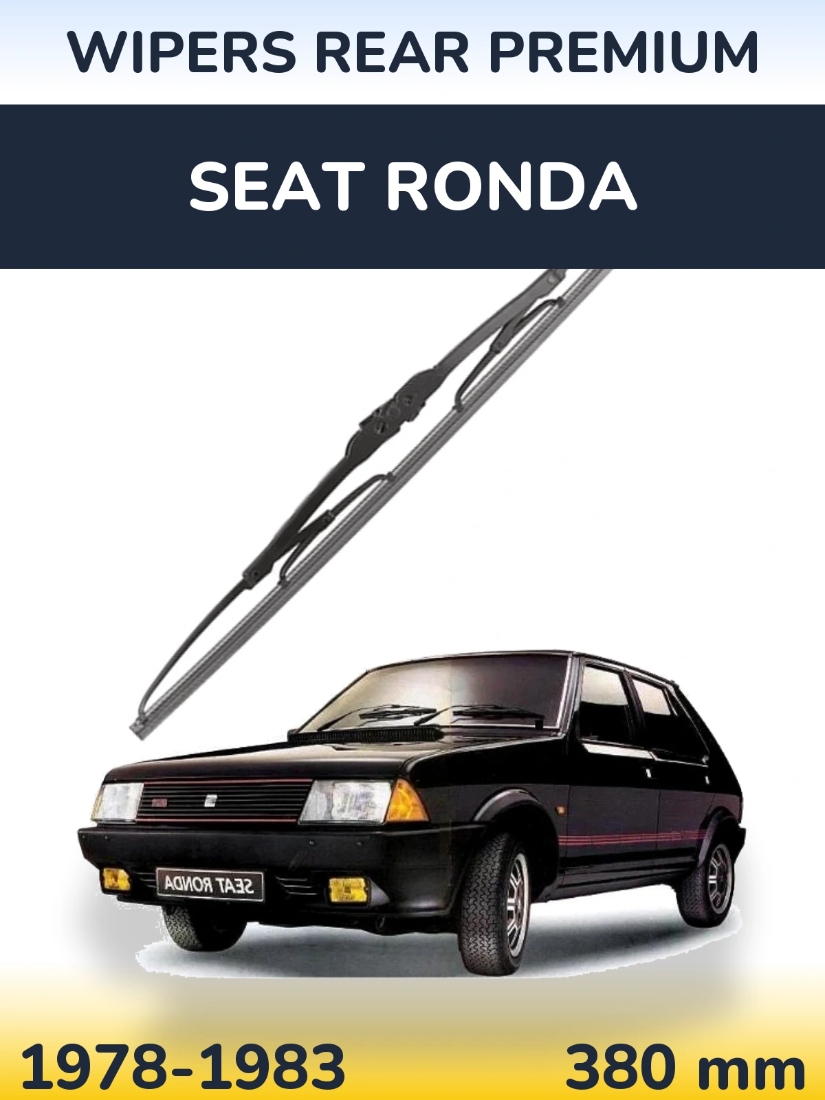 Rear wiper blade WIPERS REAR PREMIUM 380 mm for SEAT Ronda 1978-1983