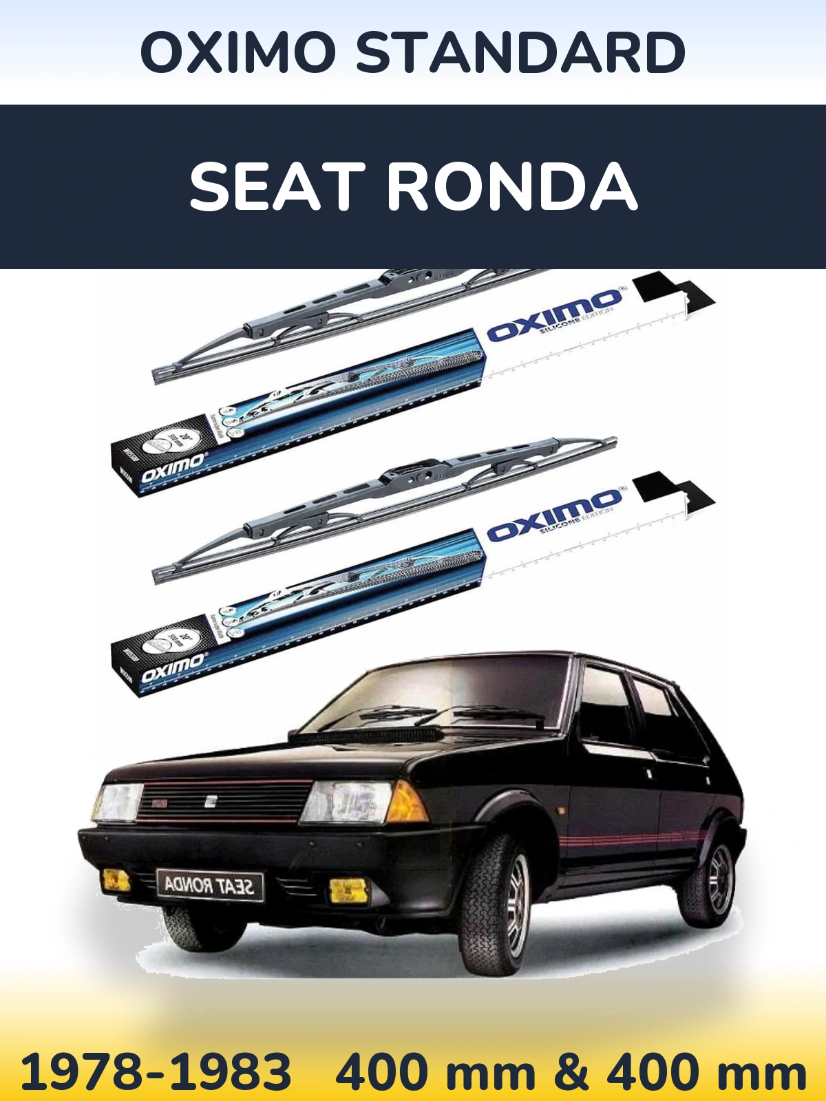 Комплект передних дворников Oximo Standard 400 & 400 мм для SEAT Ronda 1978-1983