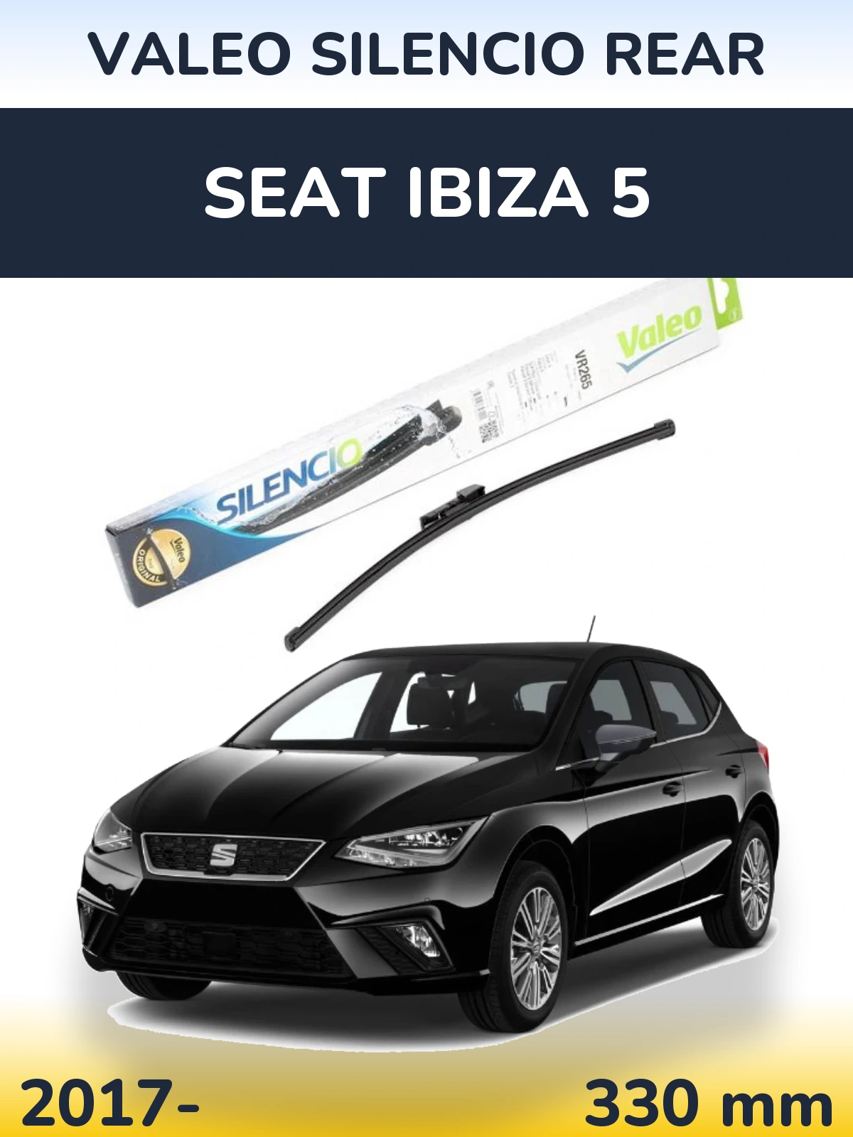 Задня щітка Valeo Silencio Rear 335 мм для SEAT Ibiza 5 2017-2026