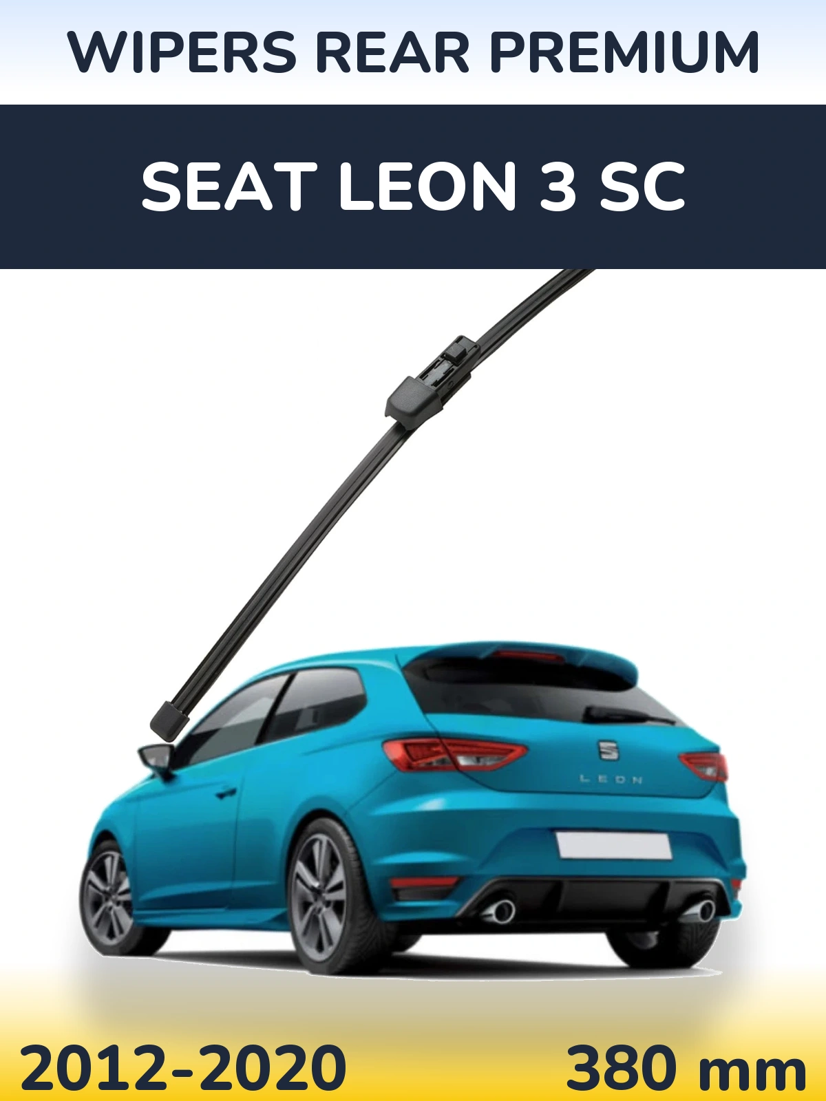 Rear wiper blade WIPERS REAR PREMIUM 380 mm for SEAT Leon 3 SC 2012-2020