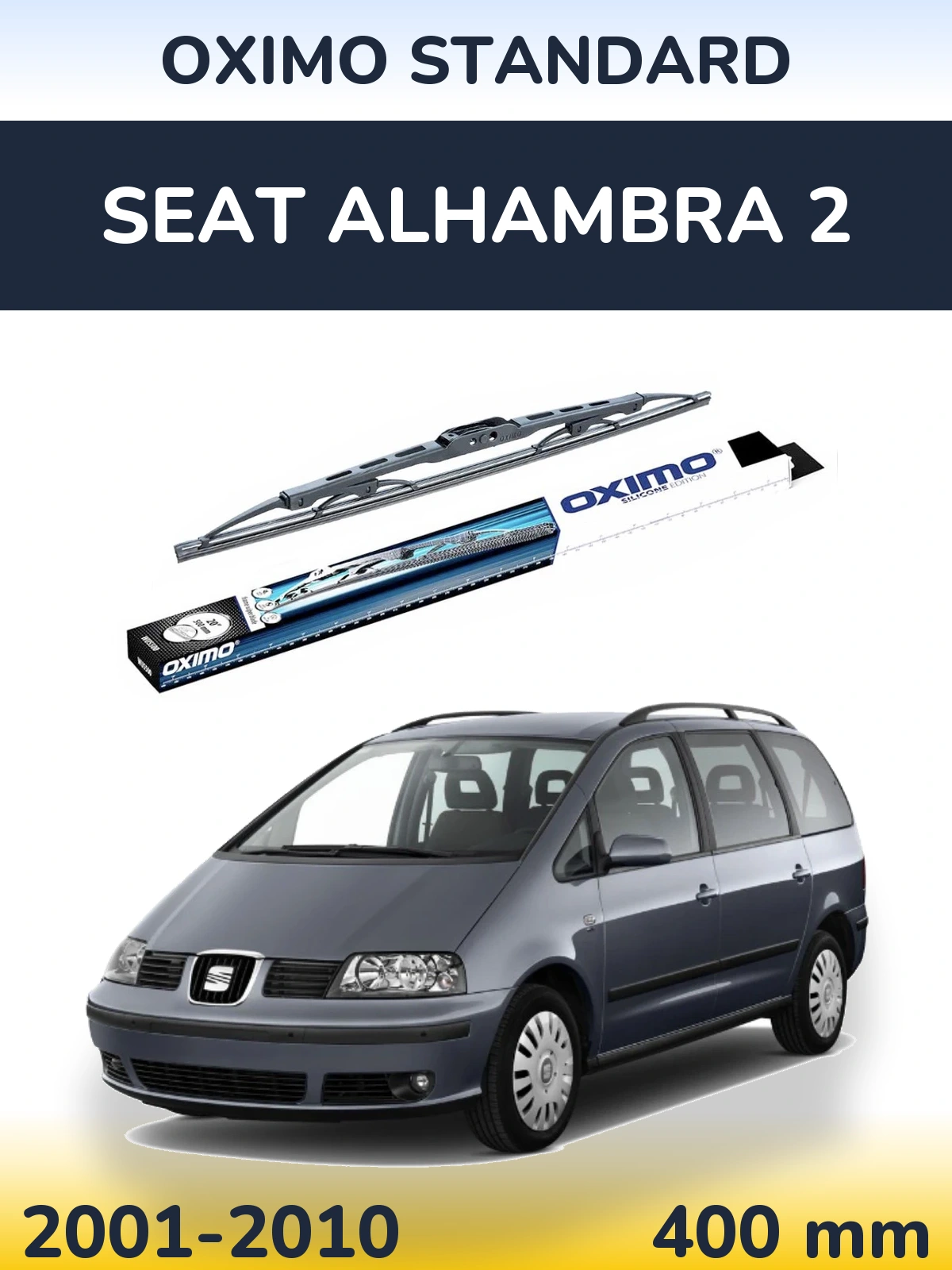 Rear wiper blade Oximo Standard 400 mm for SEAT Alhambra 2 2001-2010