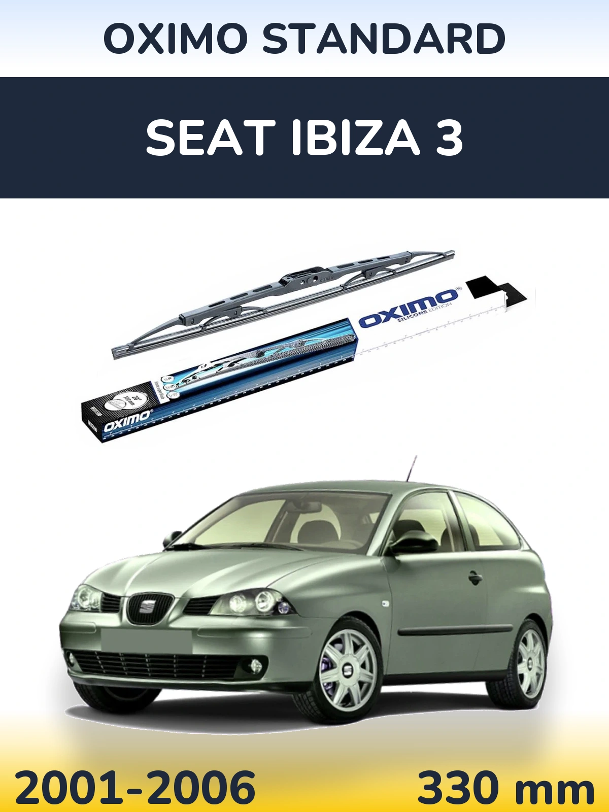 Rear wiper blade Oximo Standard 325 mm for SEAT Ibiza 3 2001-2006
