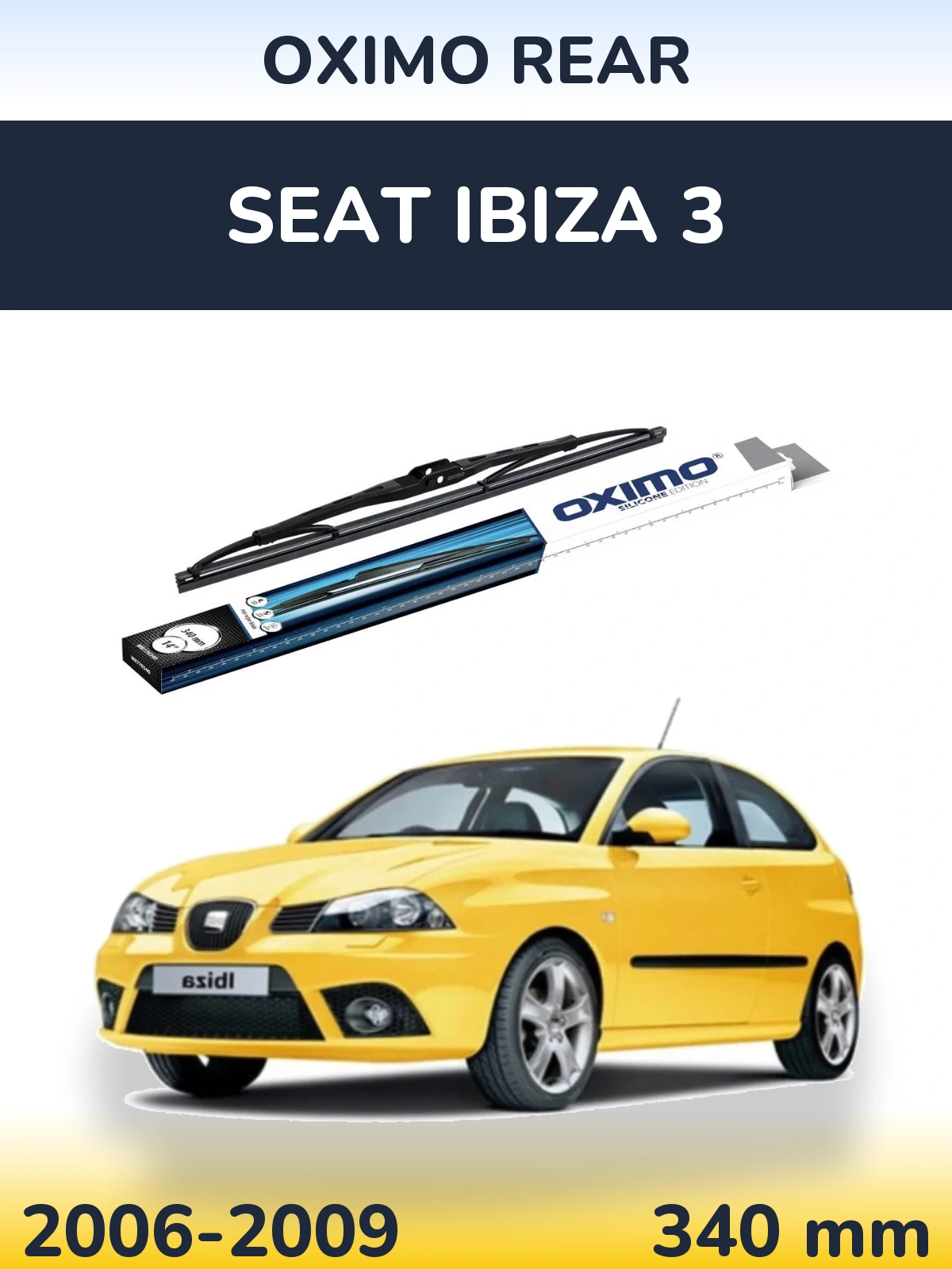 Rear wiper blade Oximo Rear 340 mm for SEAT Ibiza 3 2006-2009