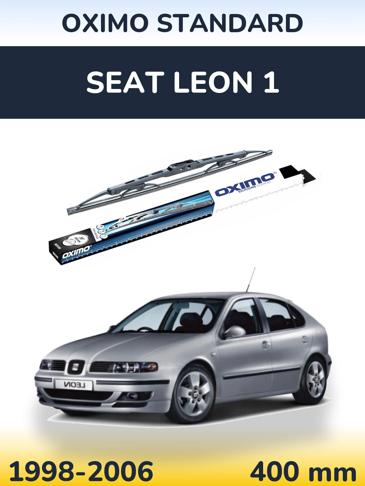 Rear wiper blade Oximo Standard 400 mm for SEAT Leon 1 1998-2006