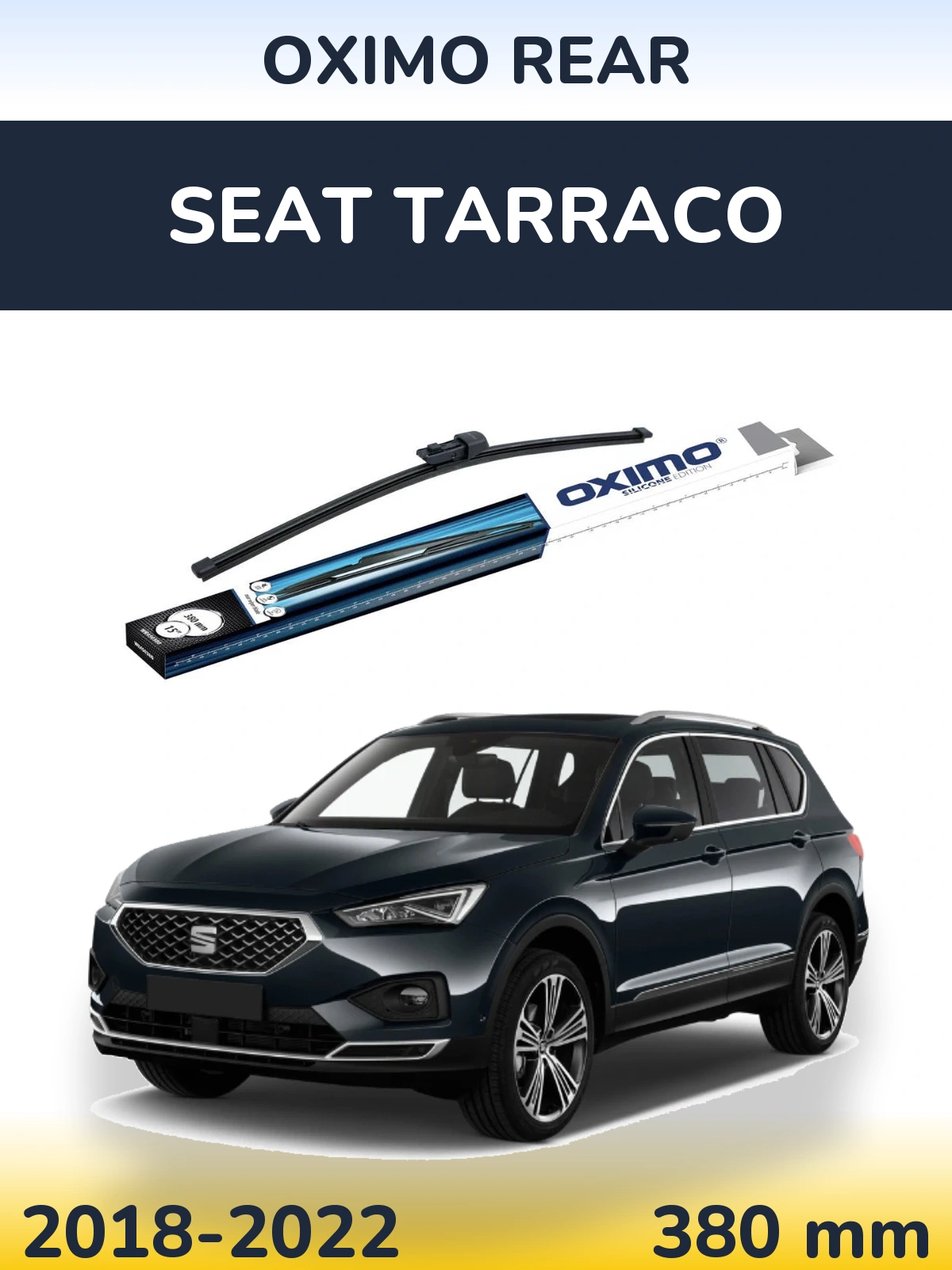 Rear wiper blade Oximo Rear 380 mm for SEAT Tarraco 2018-2022