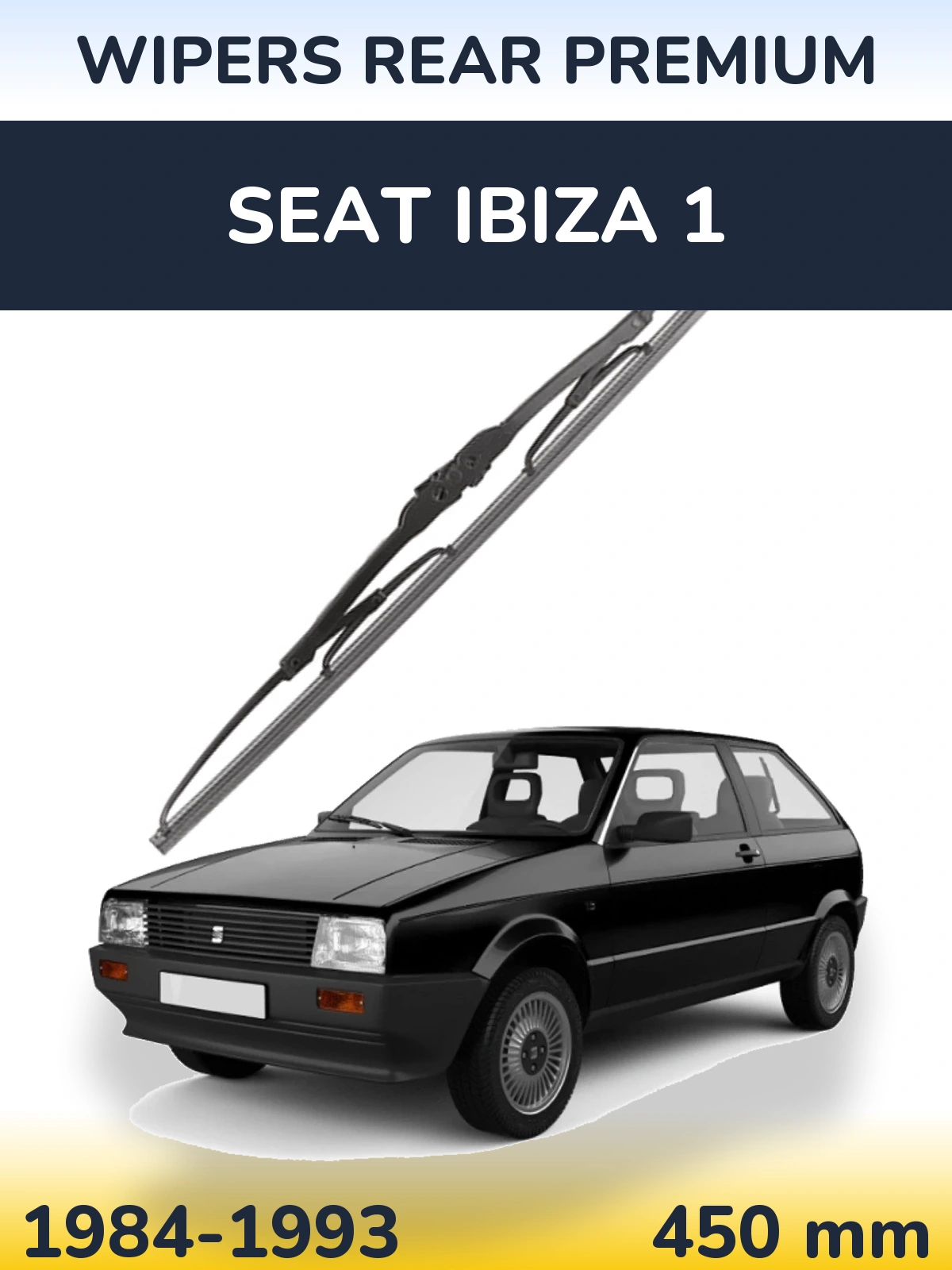 Rear wiper blade WIPERS REAR PREMIUM 450 mm for SEAT Ibiza 1 1984-1993
