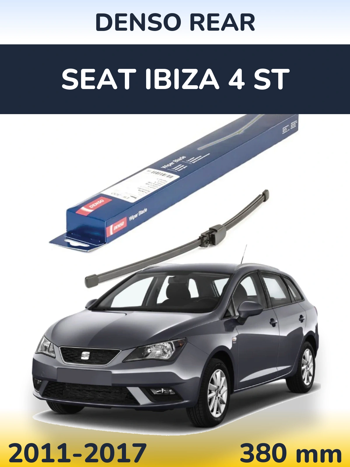 Rear wiper blade Denso Rear 335 mm for SEAT Ibiza 4 ST 2011-2017
