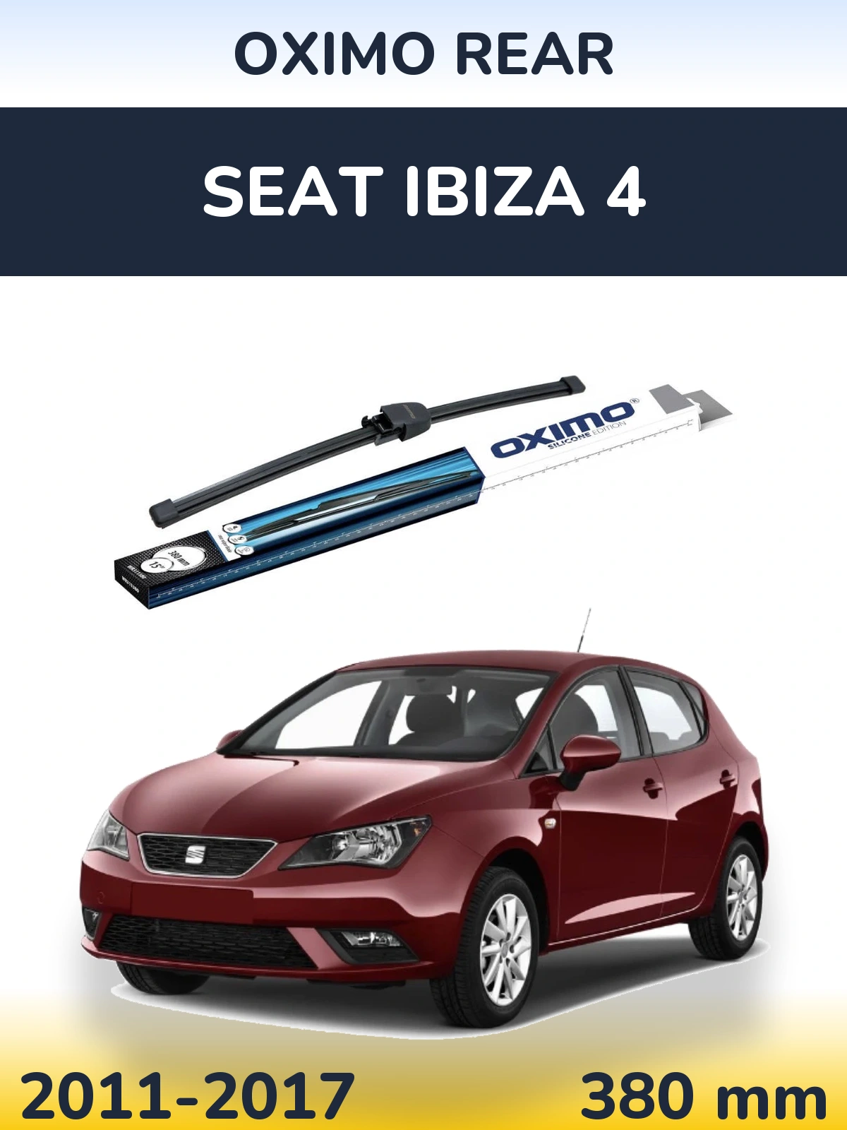 Задний дворник Oximo Rear 380 мм для SEAT Ibiza 4 2011-2017