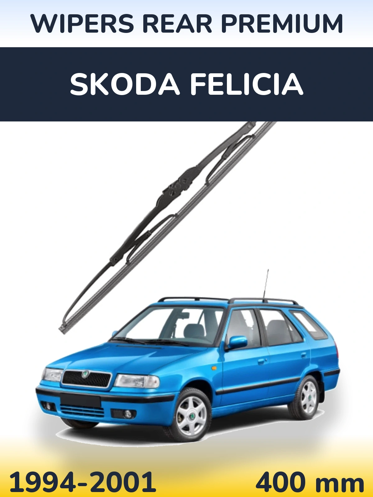 Rear wiper blade WIPERS REAR PREMIUM 400 mm for Skoda Felicia 1994-2001