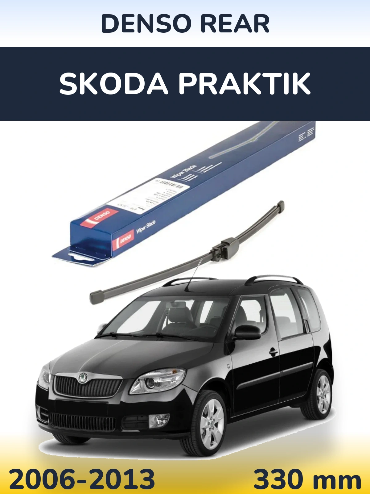 Rear wiper blade Denso Rear 335 mm for Skoda Praktik 2006-2013