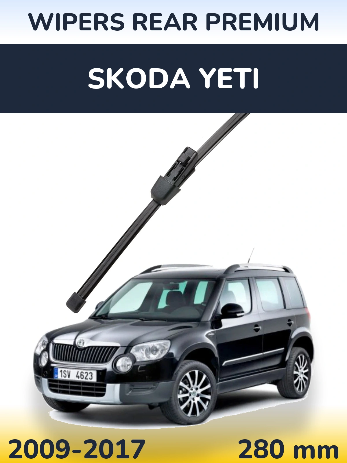 Задний дворник WIPERS REAR PREMIUM 280 мм для Skoda Yeti 2009-2017