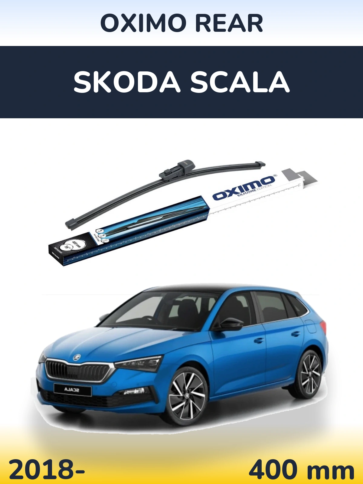 Задня щітка Oximo Rear 400 мм для Skoda Scala 2018-2026