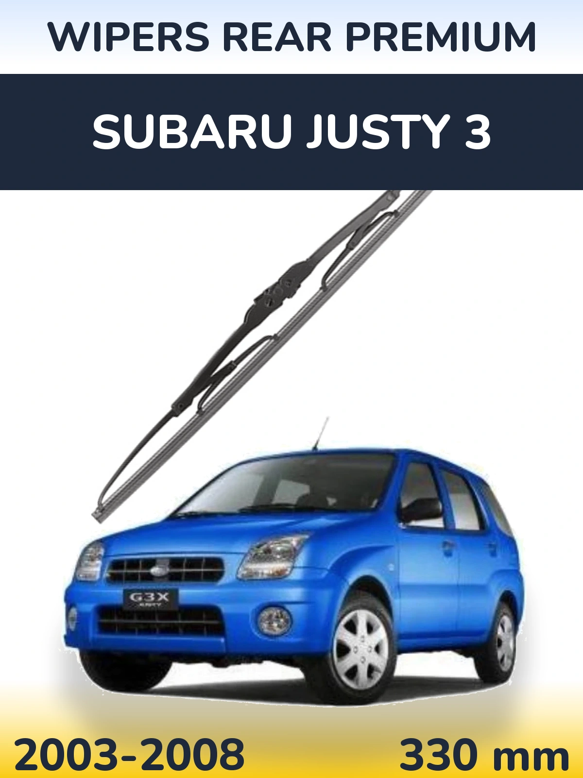 Rear wiper blade WIPERS REAR PREMIUM 330 mm for Subaru Justy 3 2003-2008