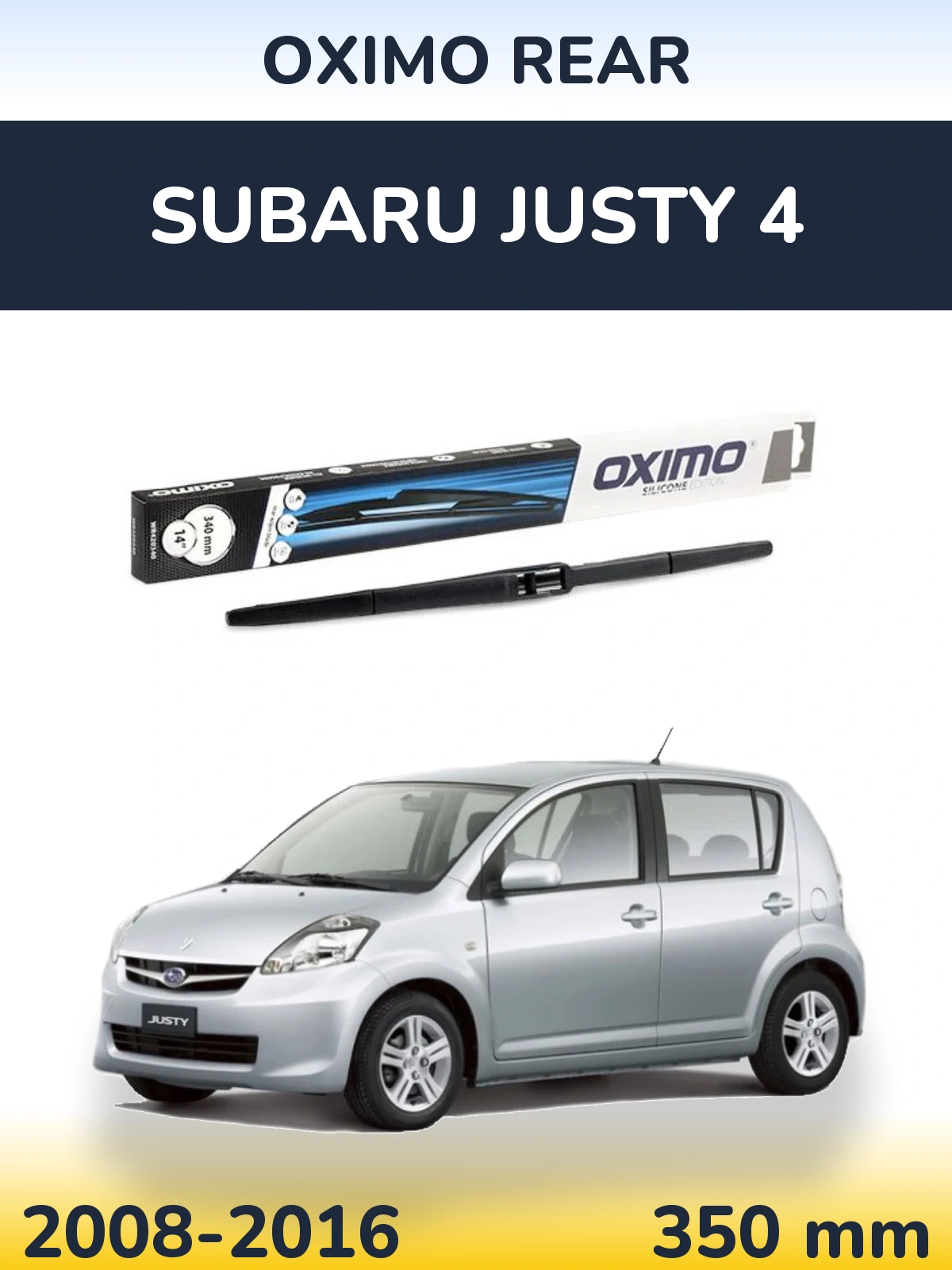Rear wiper blade Oximo Rear 350 mm for Subaru Justy 4 2008-2016