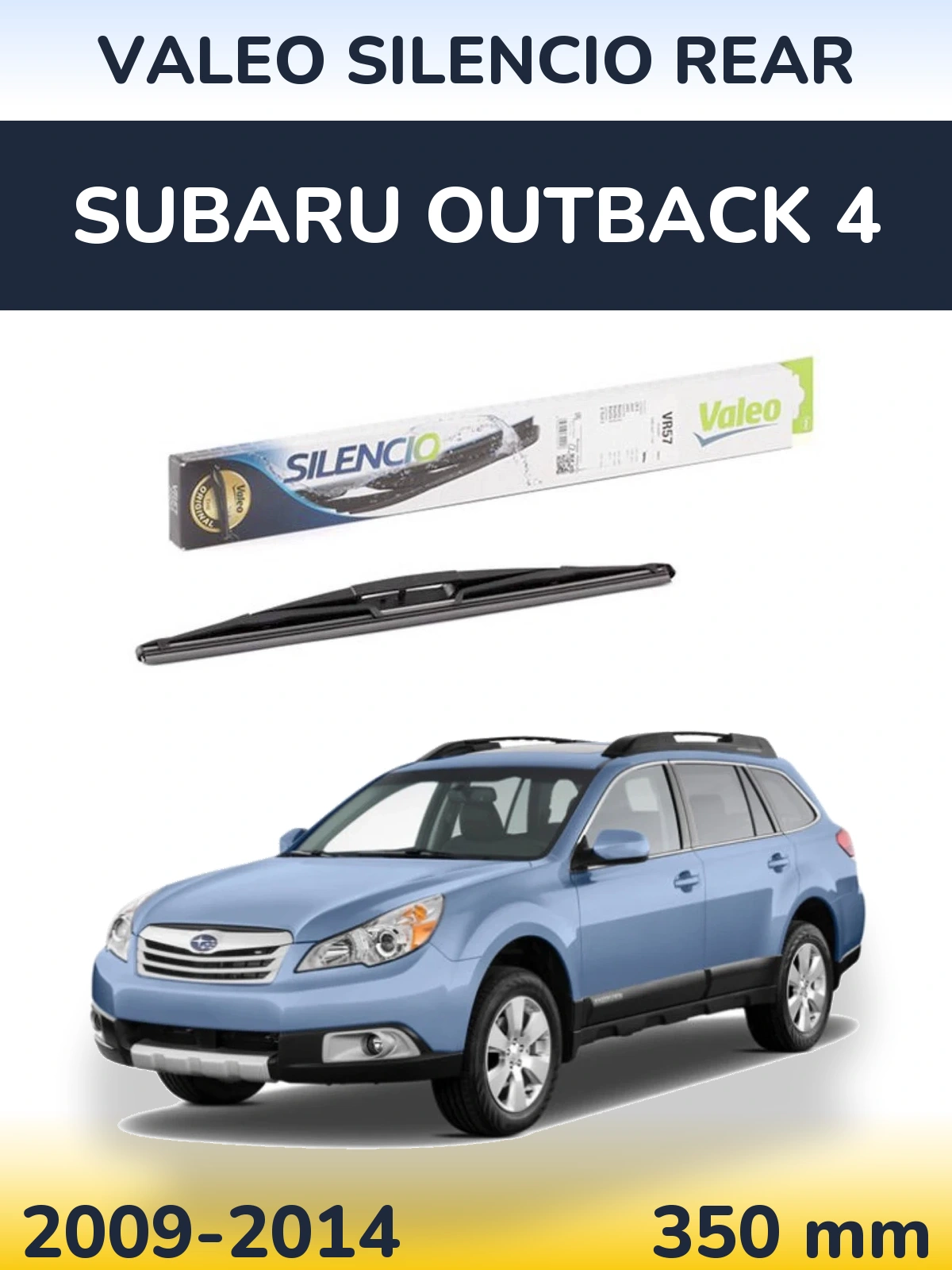 Rear wiper blade Valeo Silencio Rear 345 mm for Subaru Outback 4 2009-2014