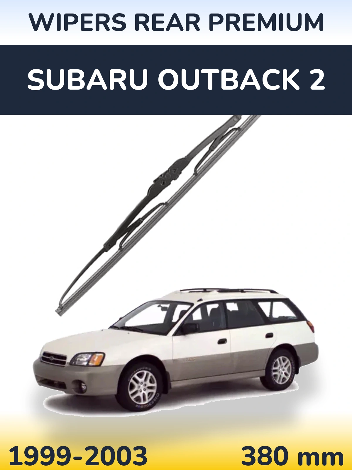 Rear wiper blade WIPERS REAR PREMIUM 380 mm for Subaru Outback 2 1999-2003