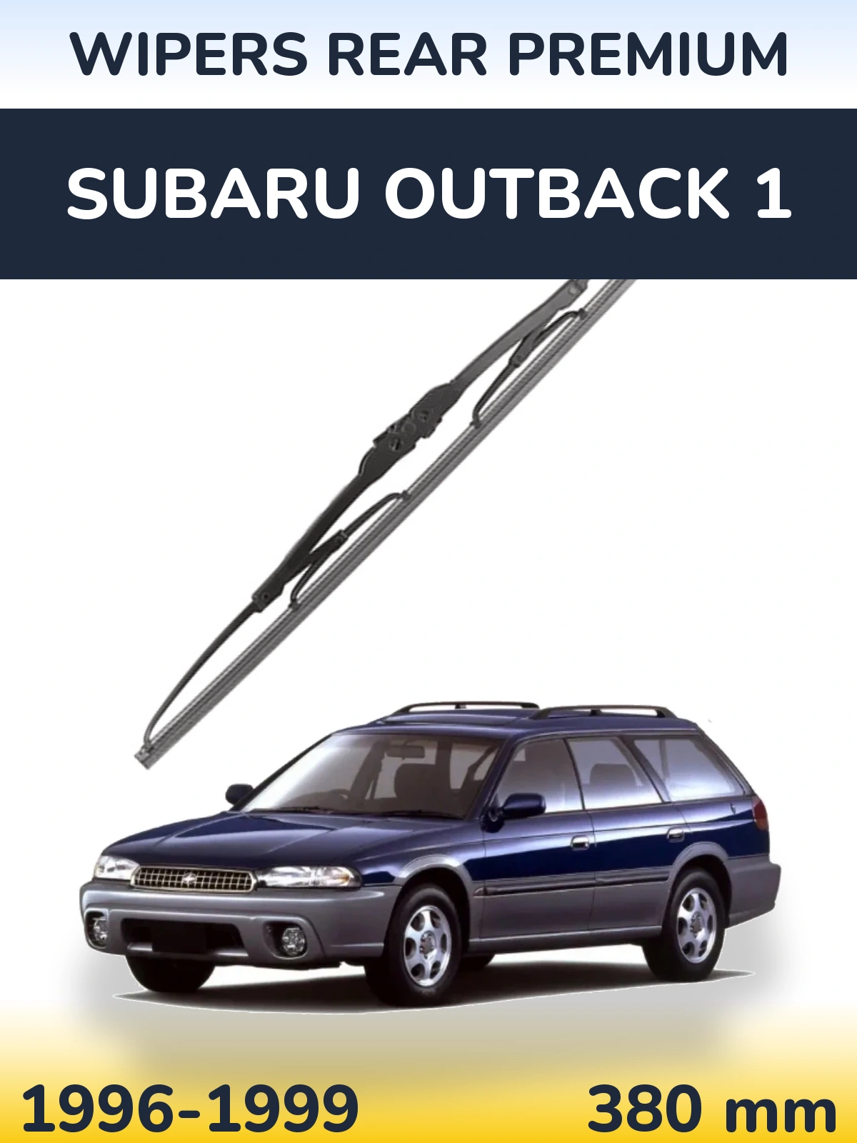 Rear wiper blade WIPERS REAR PREMIUM 380 mm for Subaru Outback 1 1996-1999