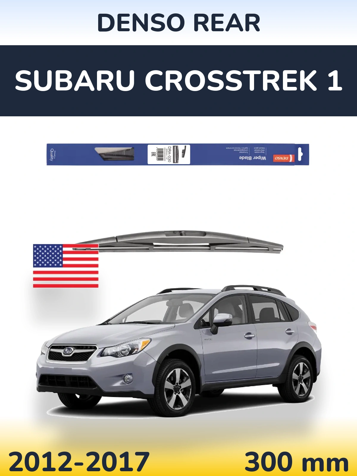 Rear wiper blade Denso Rear 300 mm for Subaru Crosstrek 1 2012-2017