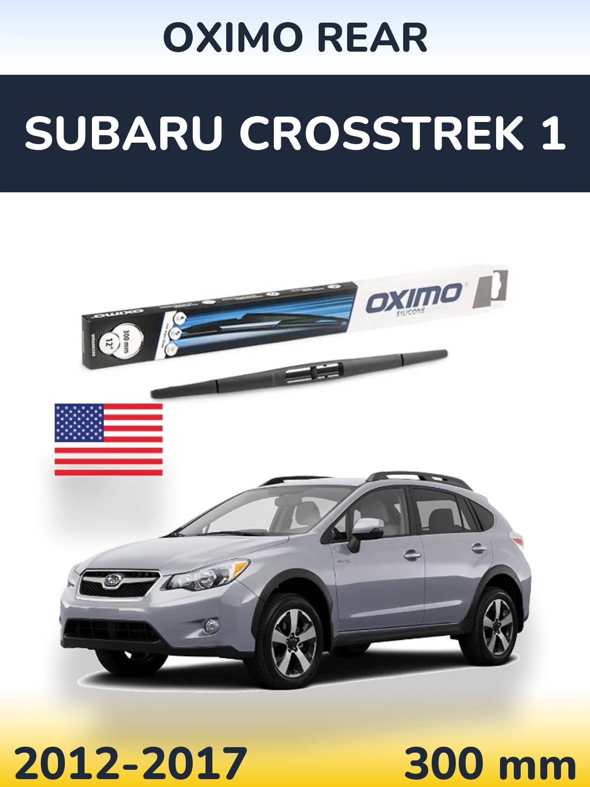Rear wiper blade Oximo Rear 300 mm for Subaru Crosstrek 1 2012-2017