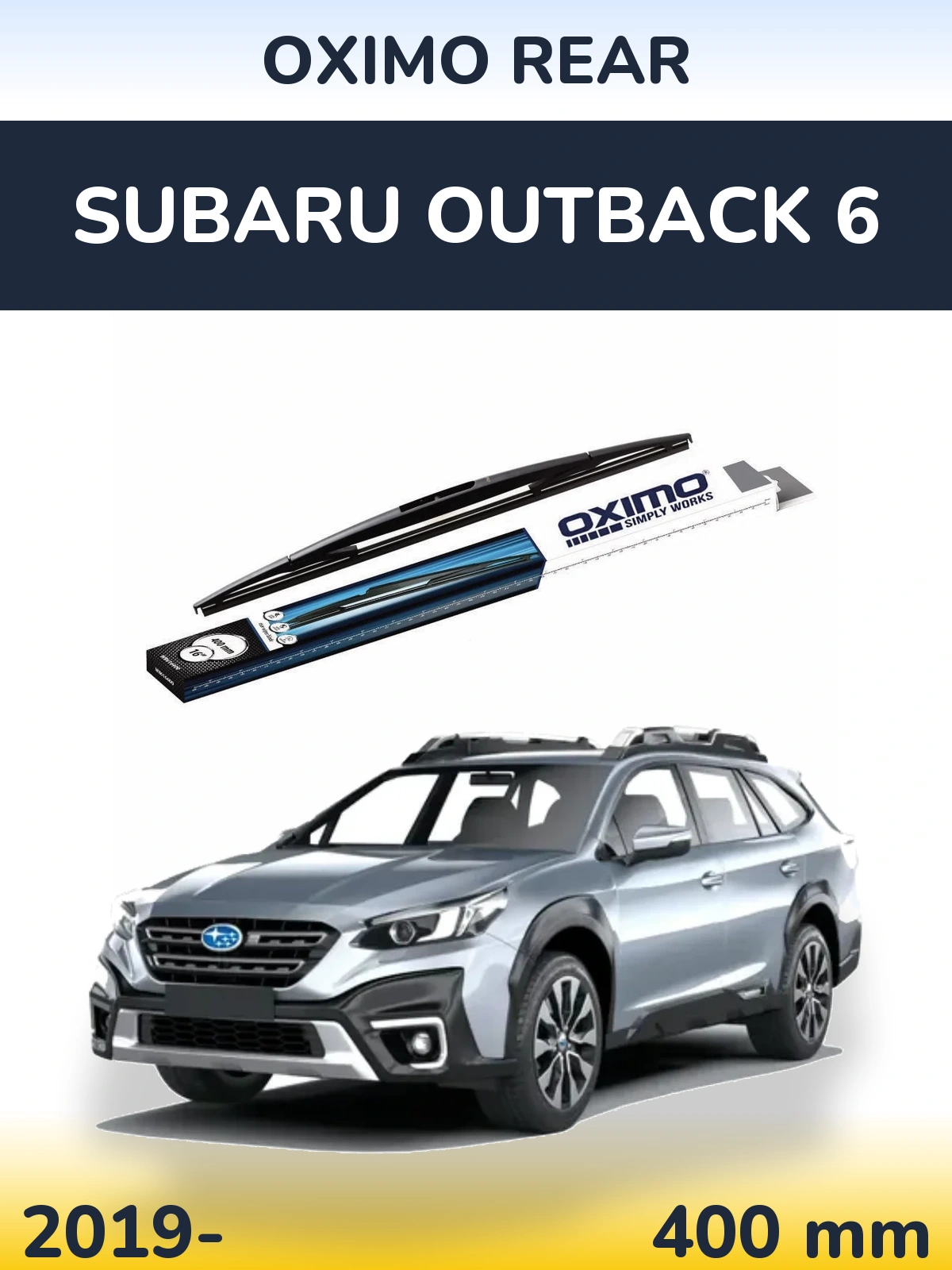 Rear wiper blade Oximo Rear 400 mm for Subaru Outback 6 2019-2026