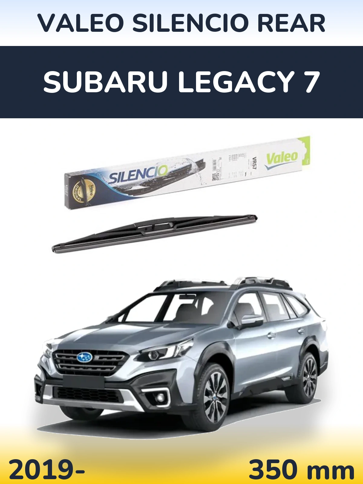 Rear wiper blade Valeo Silencio Rear 345 mm for Subaru Legacy 7 2019-2026