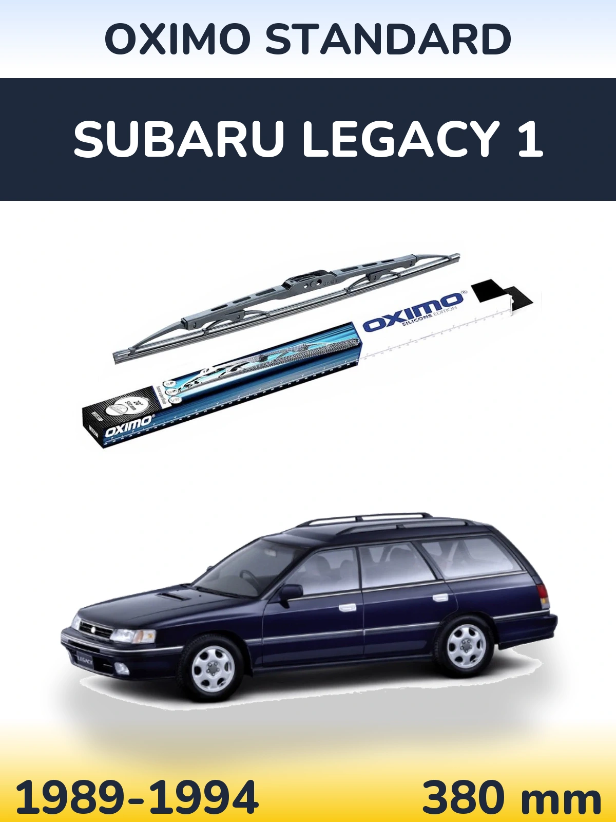 Rear wiper blade Oximo Standard 375 mm for Subaru Legacy 1 1989-1994