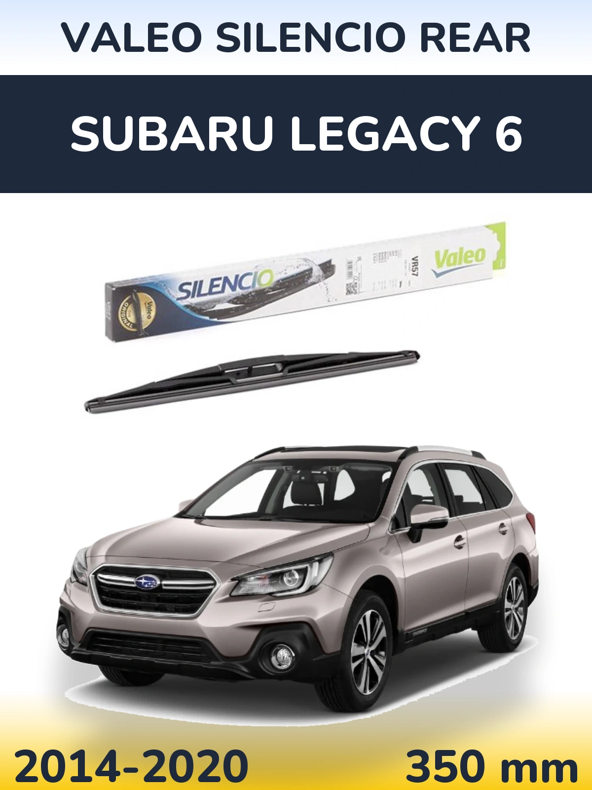 Rear wiper blade Valeo Silencio Rear 345 mm for Subaru Legacy 6 2014-2020