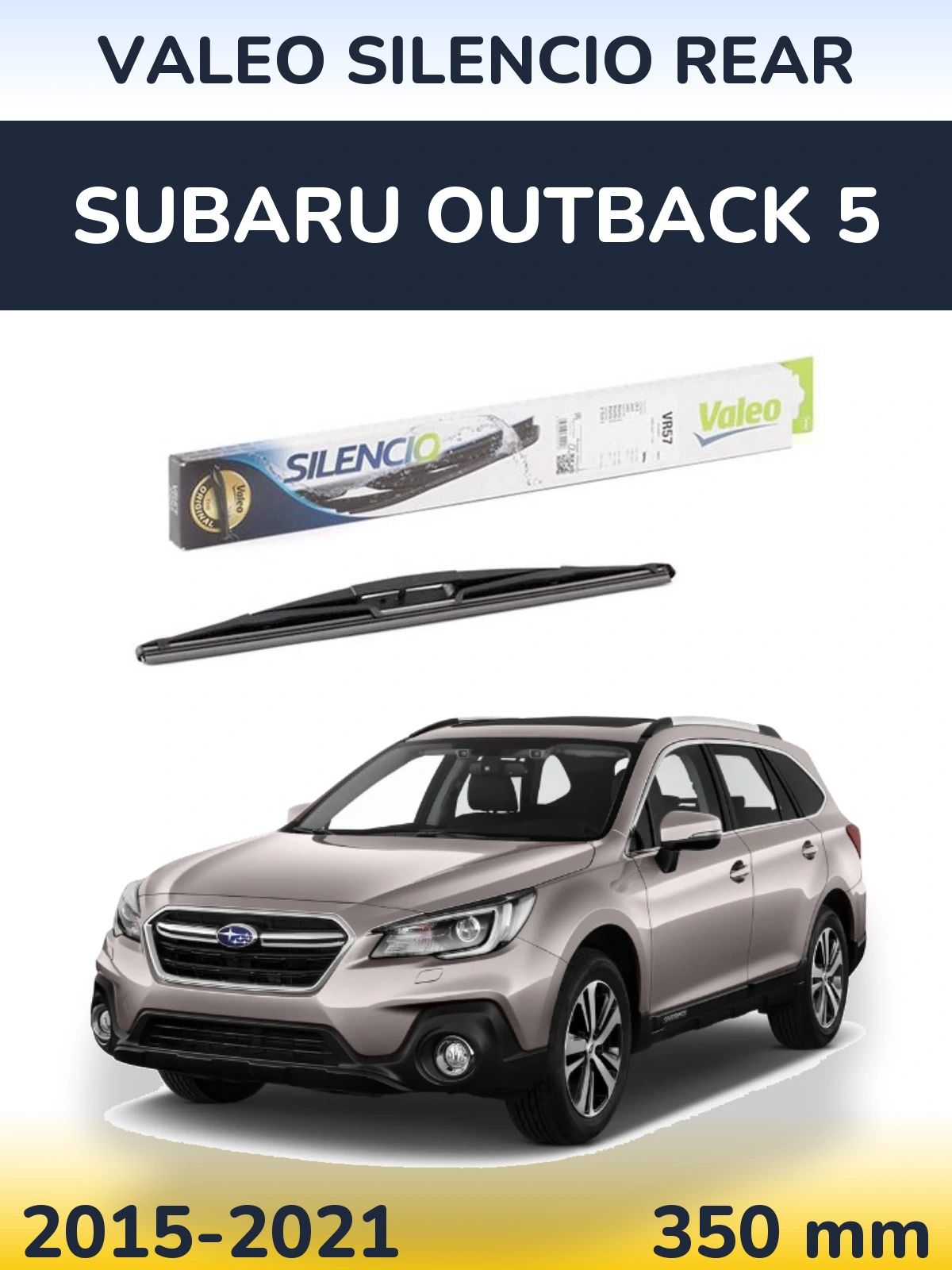 Rear wiper blade Valeo Silencio Rear 345 mm for Subaru Outback 5 2015-2021