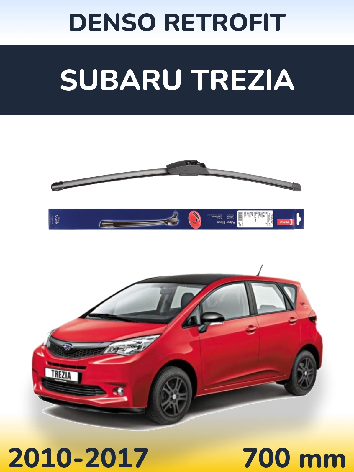 Front wiper blade Denso Retrofit 700 mm for Subaru Trezia 2010-2017