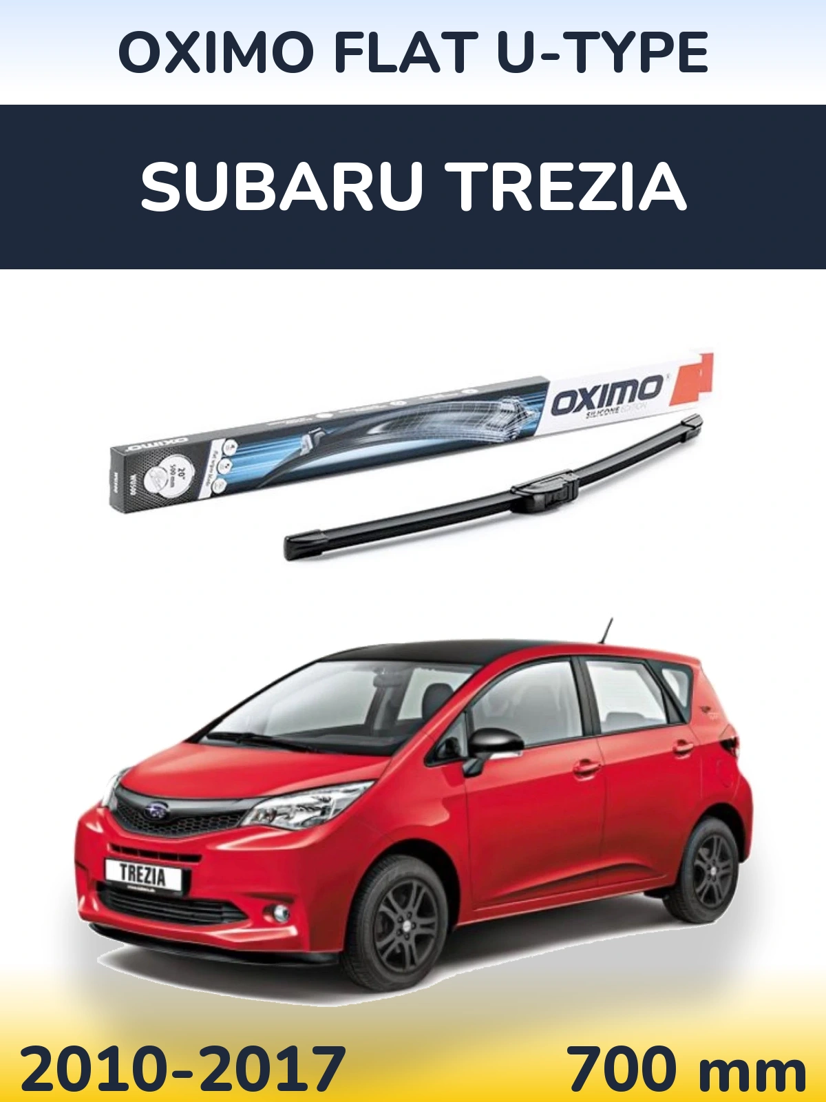 Front wiper blade Oximo Flat U-type 700 mm for Subaru Trezia 2010-2017