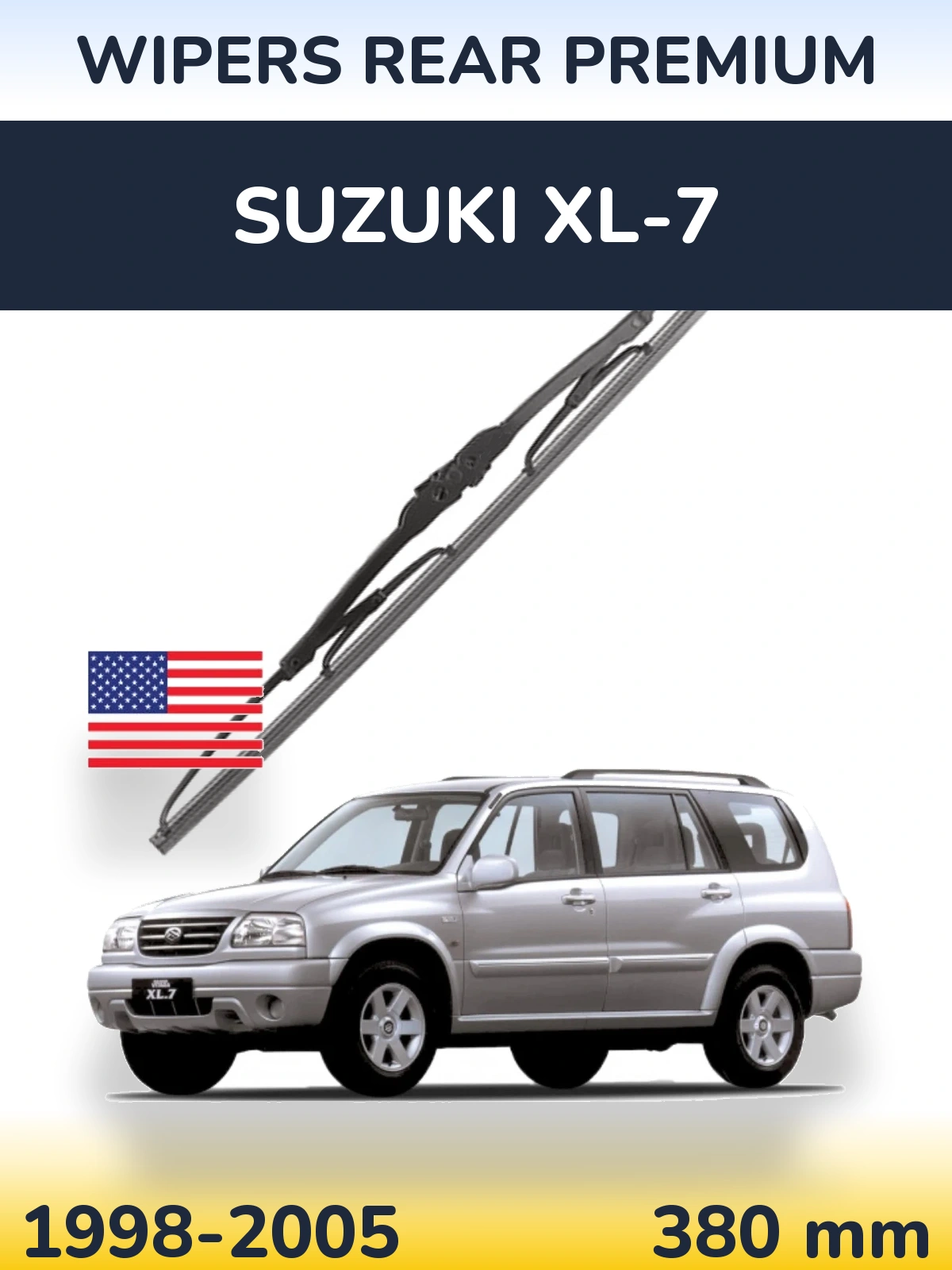 Задний дворник WIPERS REAR PREMIUM 380 мм для Suzuki XL-7 1998-2005