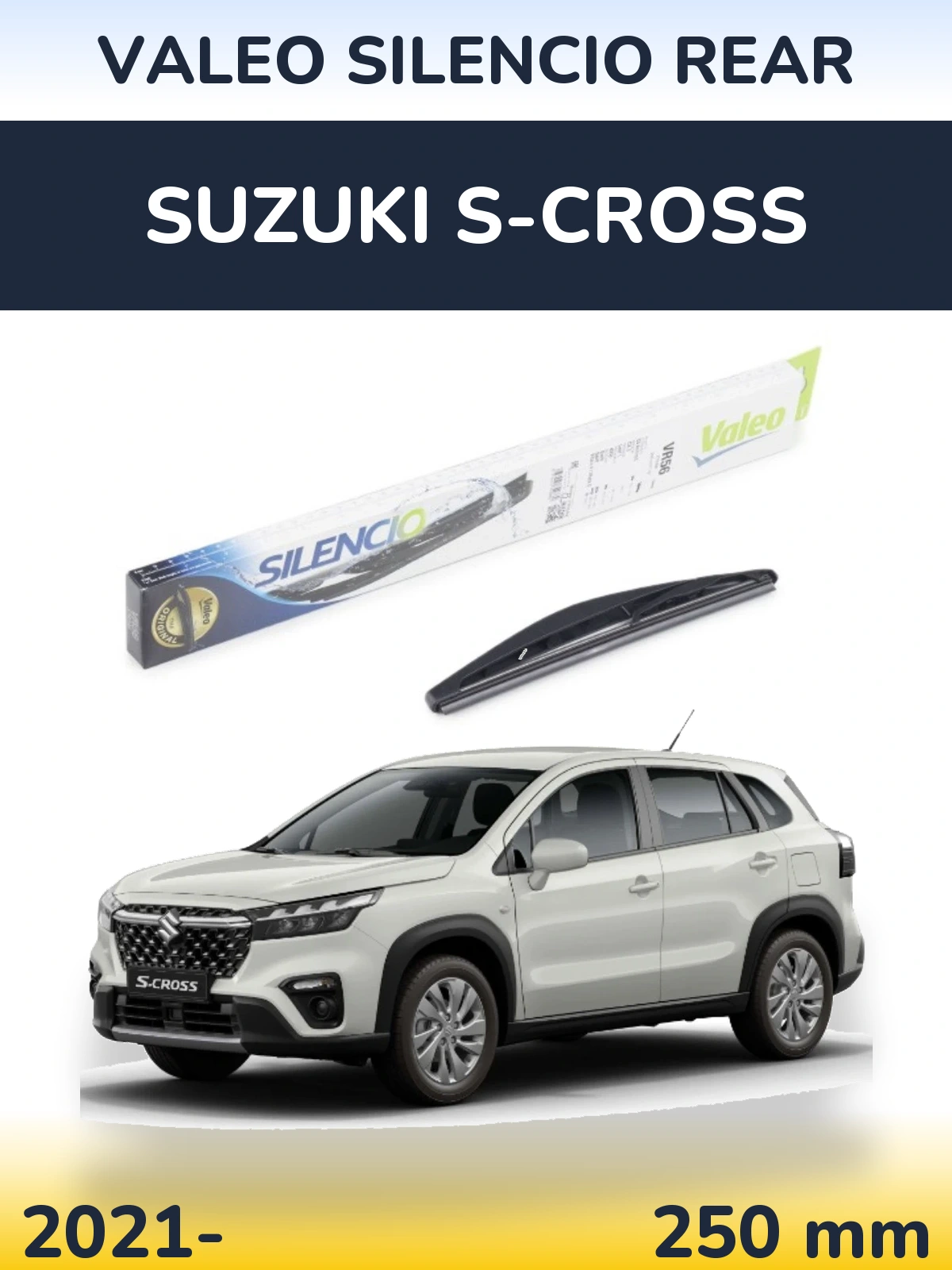 Rear wiper blade Valeo Silencio Rear 240 mm for Suzuki S-Cross 2021-2026