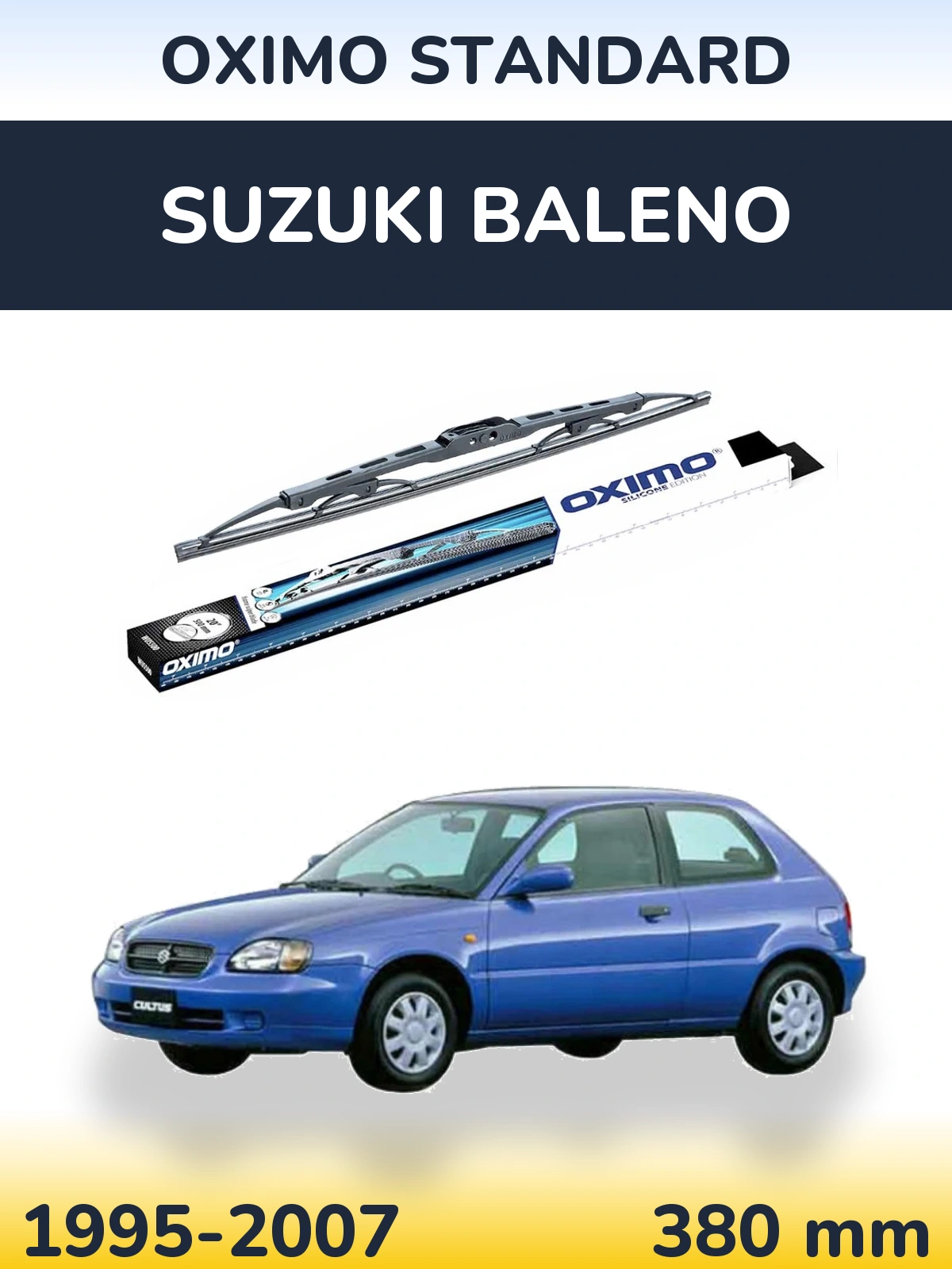 Задний дворник Oximo Standard 375 мм для Suzuki Baleno 1995-2007