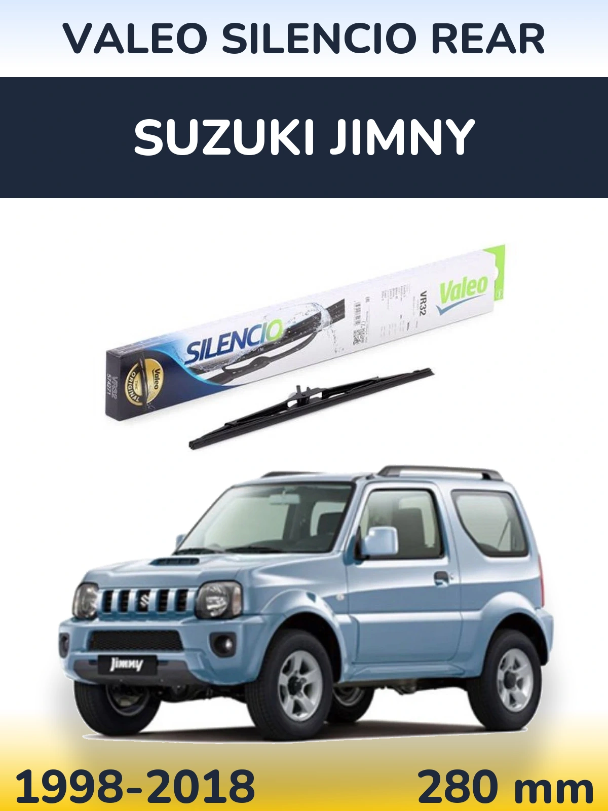 Задний дворник Valeo Silencio Rear 280 мм для Suzuki Jimny 1998-2018